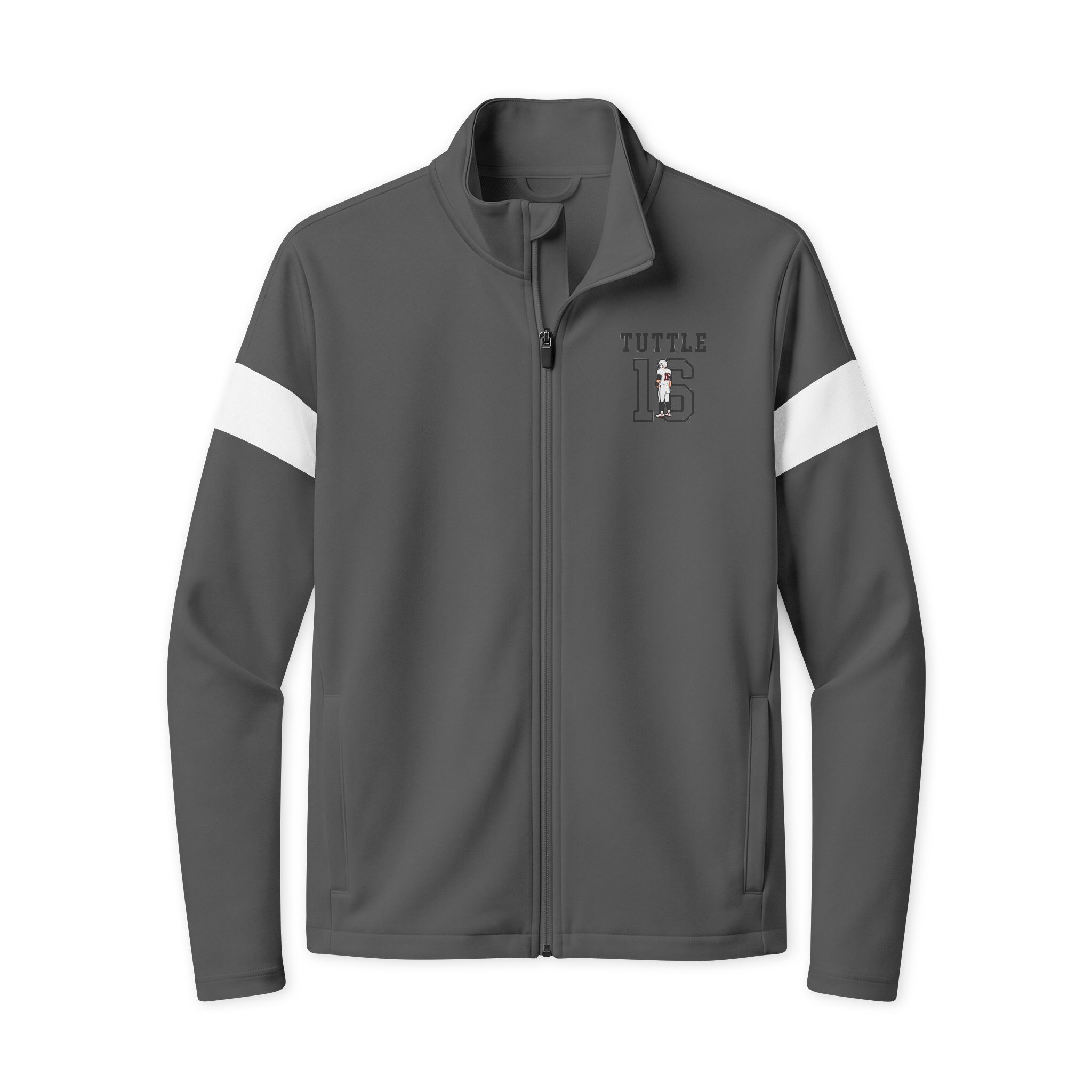 Travel Full-Zip Jacket — character_shirsey in Iron Grey/ White