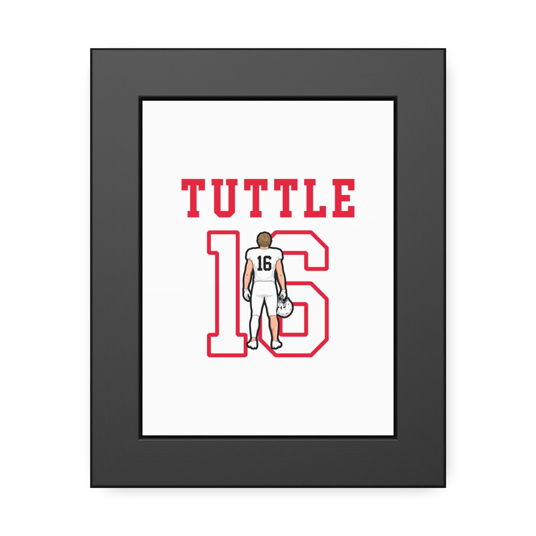 Framed Poster — character_shirsey in Black