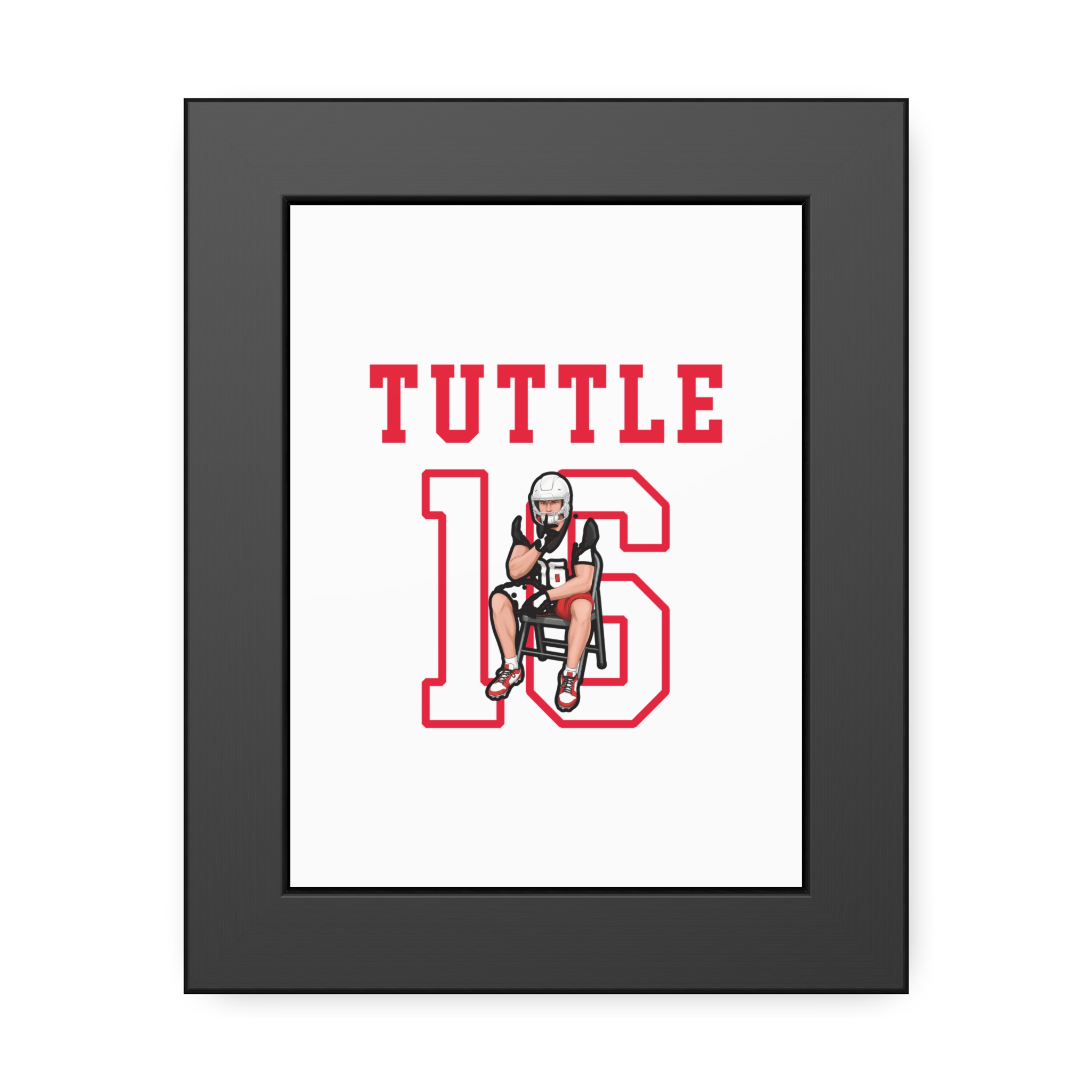 Framed Poster — character_shirsey in Black