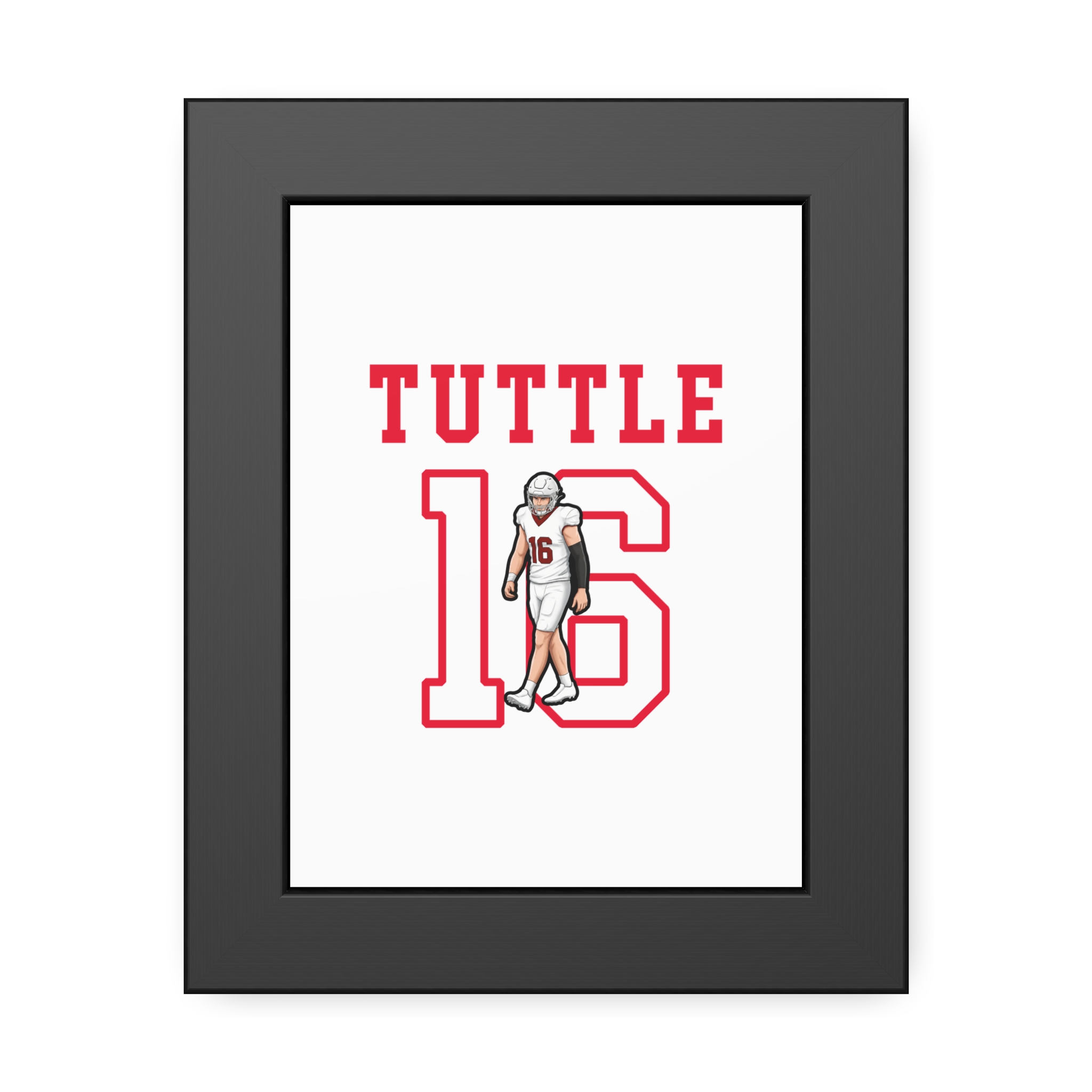 Framed Poster — character_shirsey in Black
