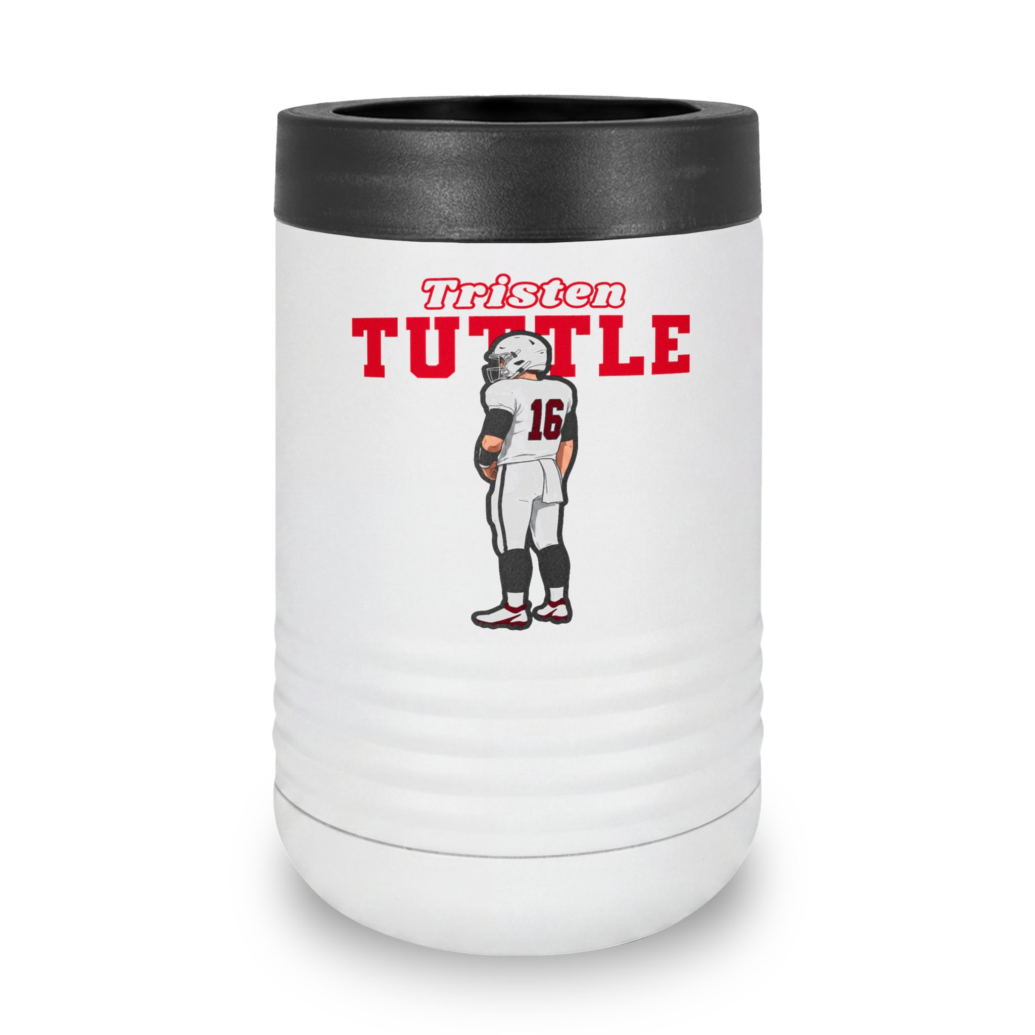 Stainless Can Cooler — character_name_arch in White