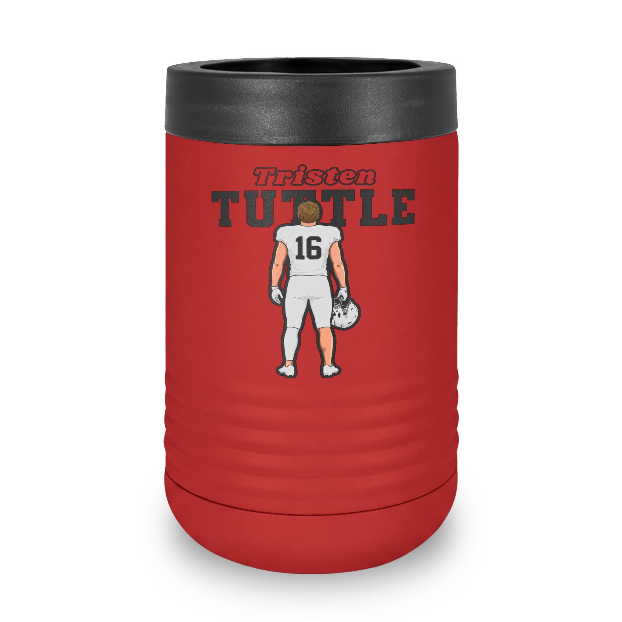 Stainless Can Cooler — character_name_arch in Red