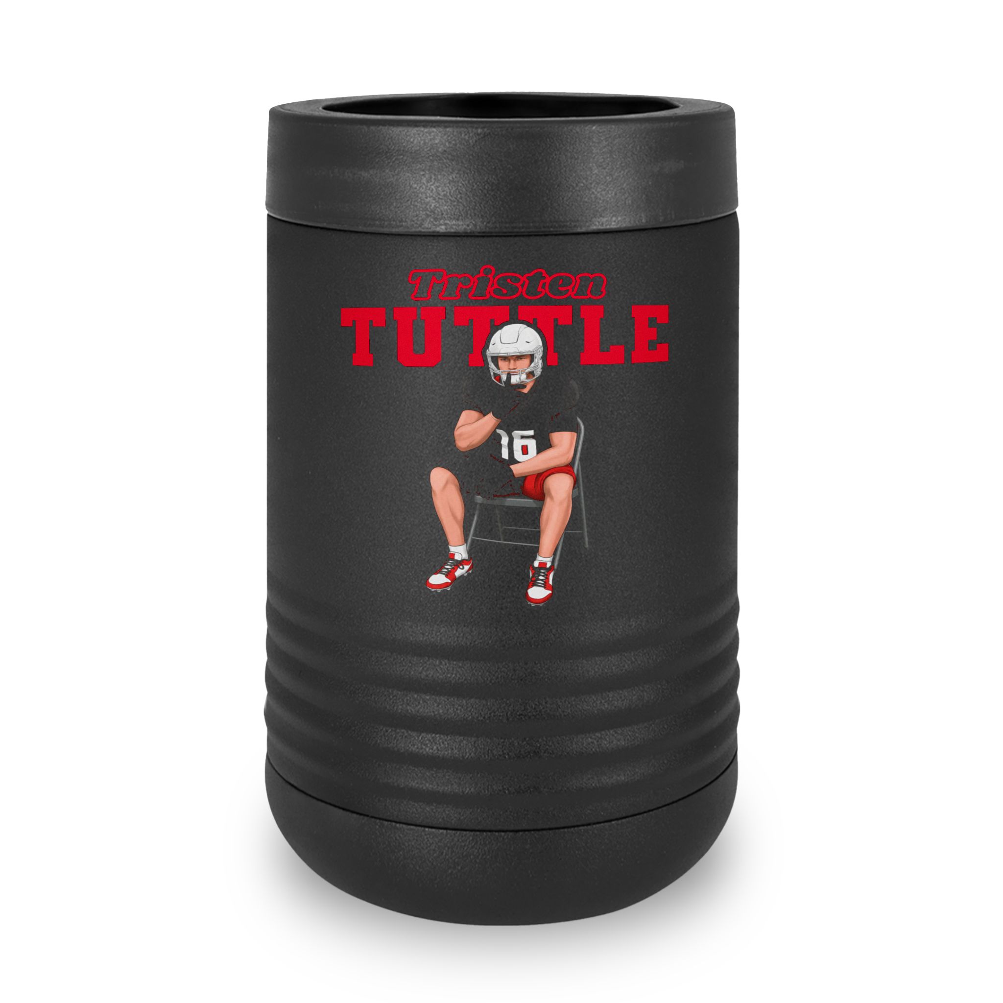 Stainless Can Cooler — character_name_arch in Black