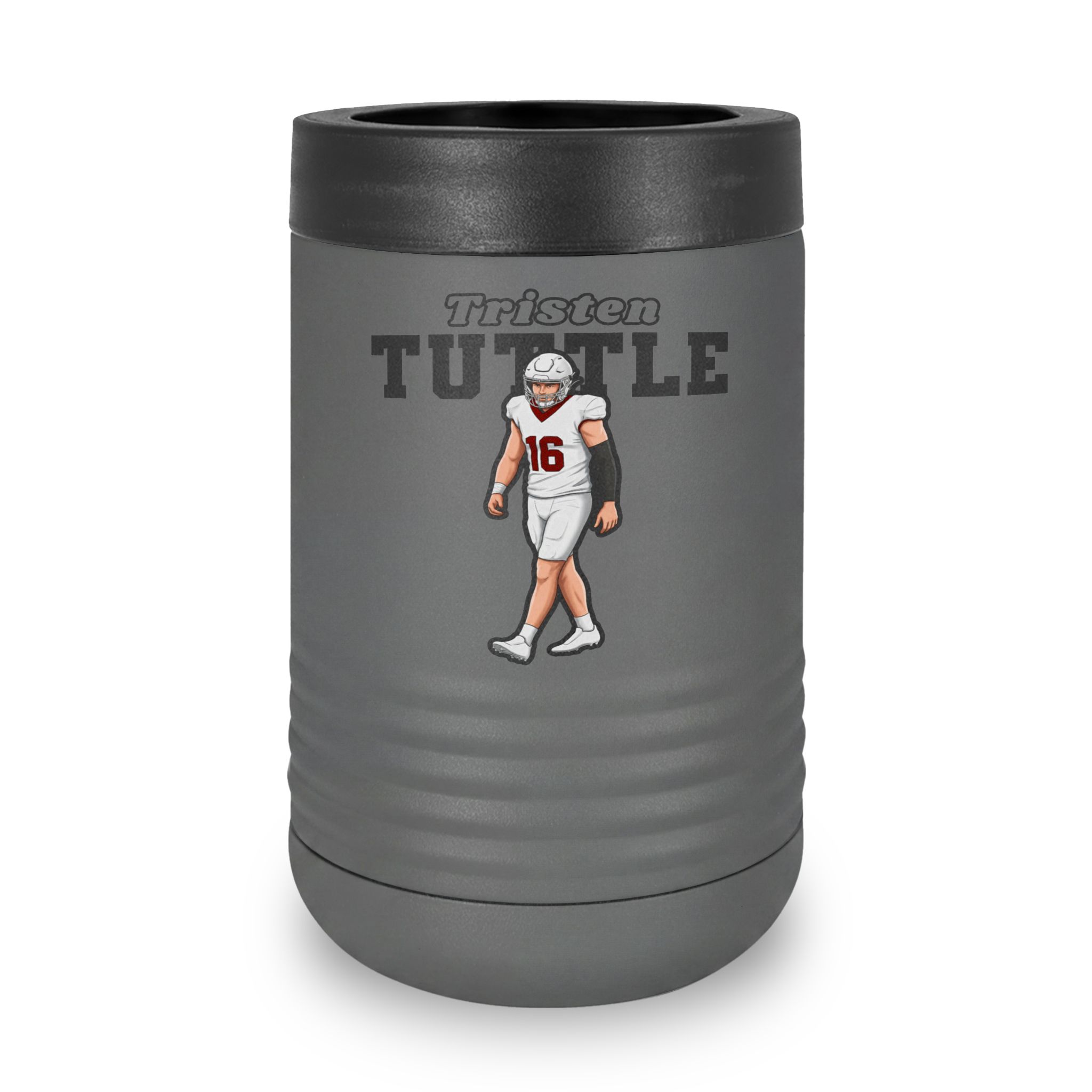 Stainless Can Cooler — character_name_arch in Grey
