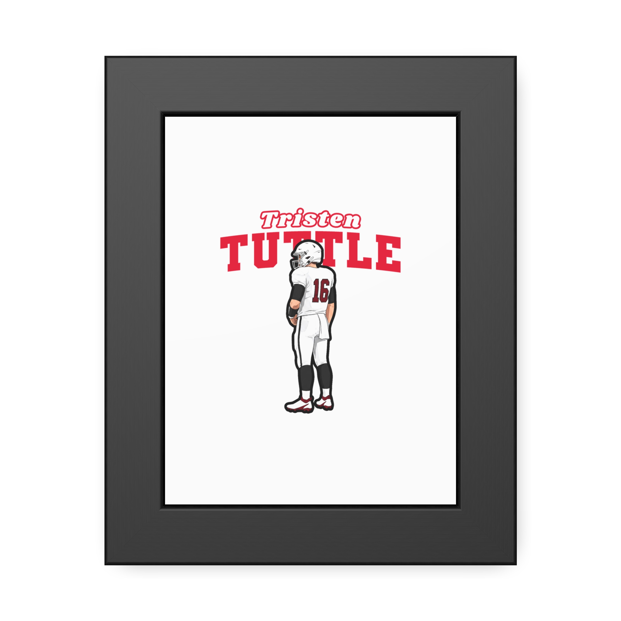 Framed Poster — character_name_arch in Black
