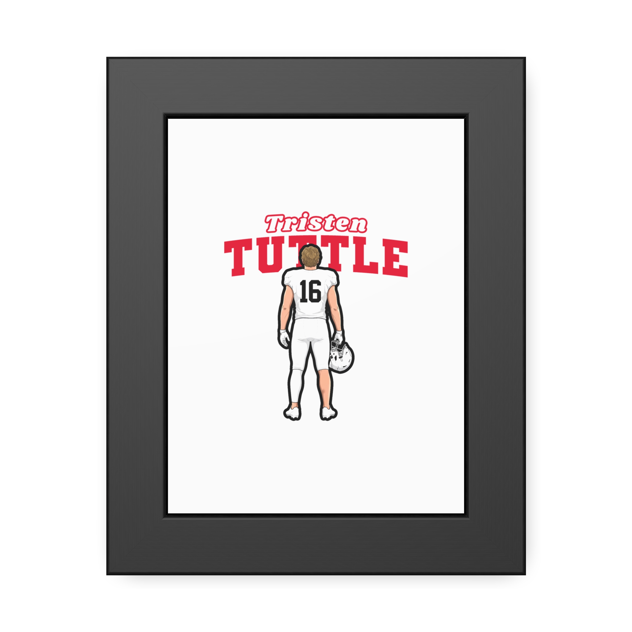 Framed Poster — character_name_arch in Black