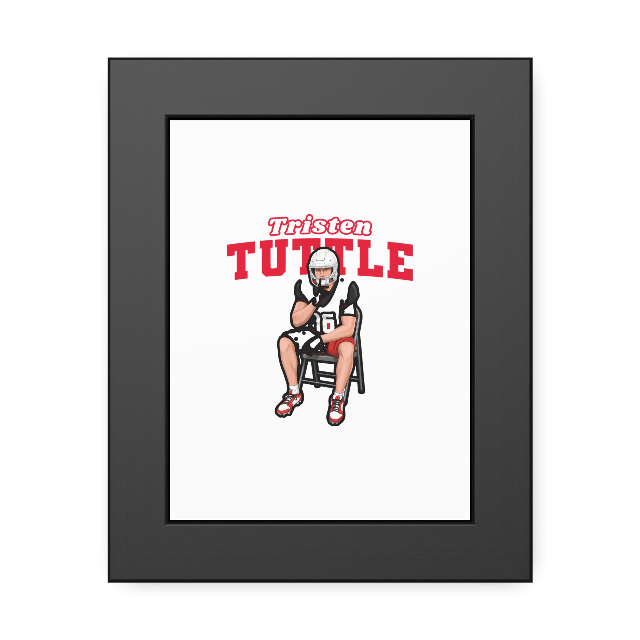 Framed Poster — character_name_arch in Black