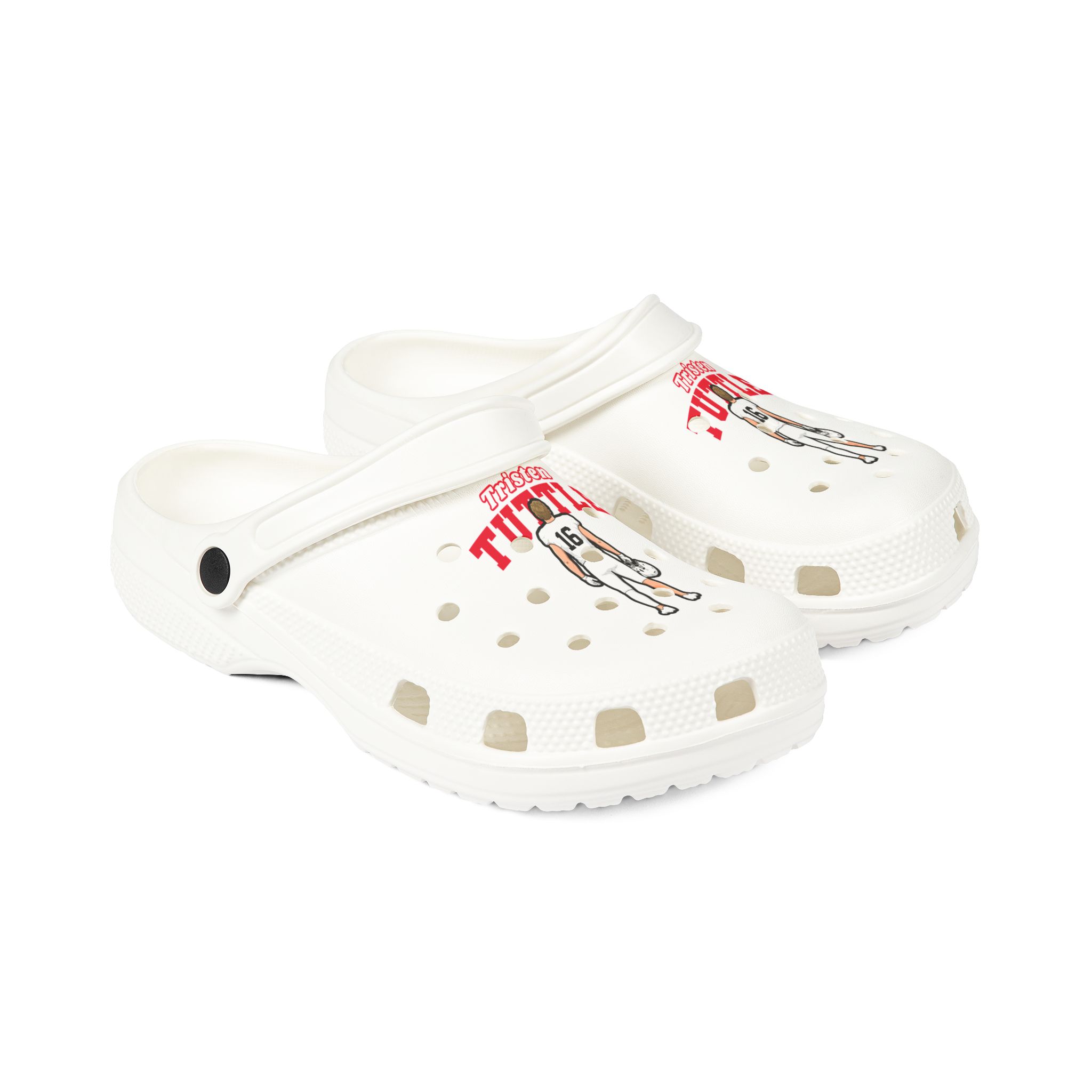 Rubber Clogs — character_name_arch in White