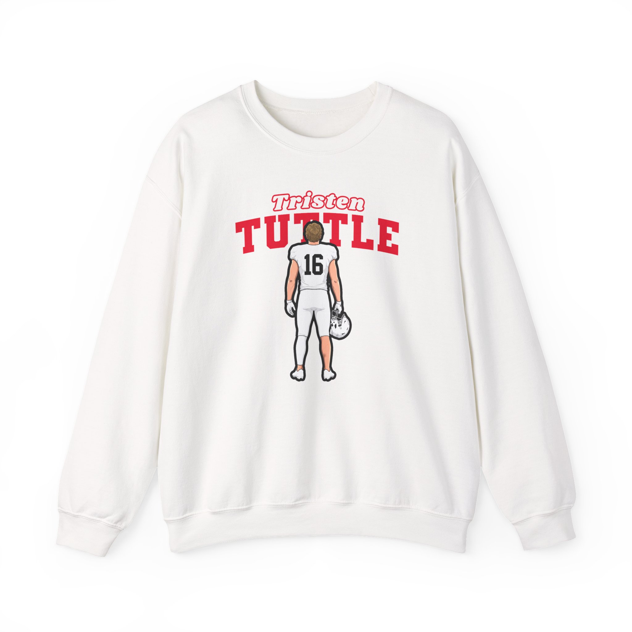 Crewneck Sweatshirt — character_name_arch in White