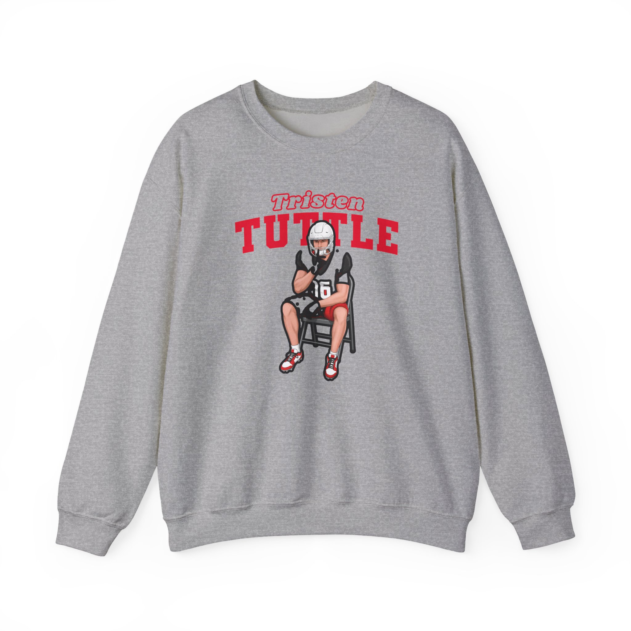 Crewneck Sweatshirt — character_name_arch in Grey