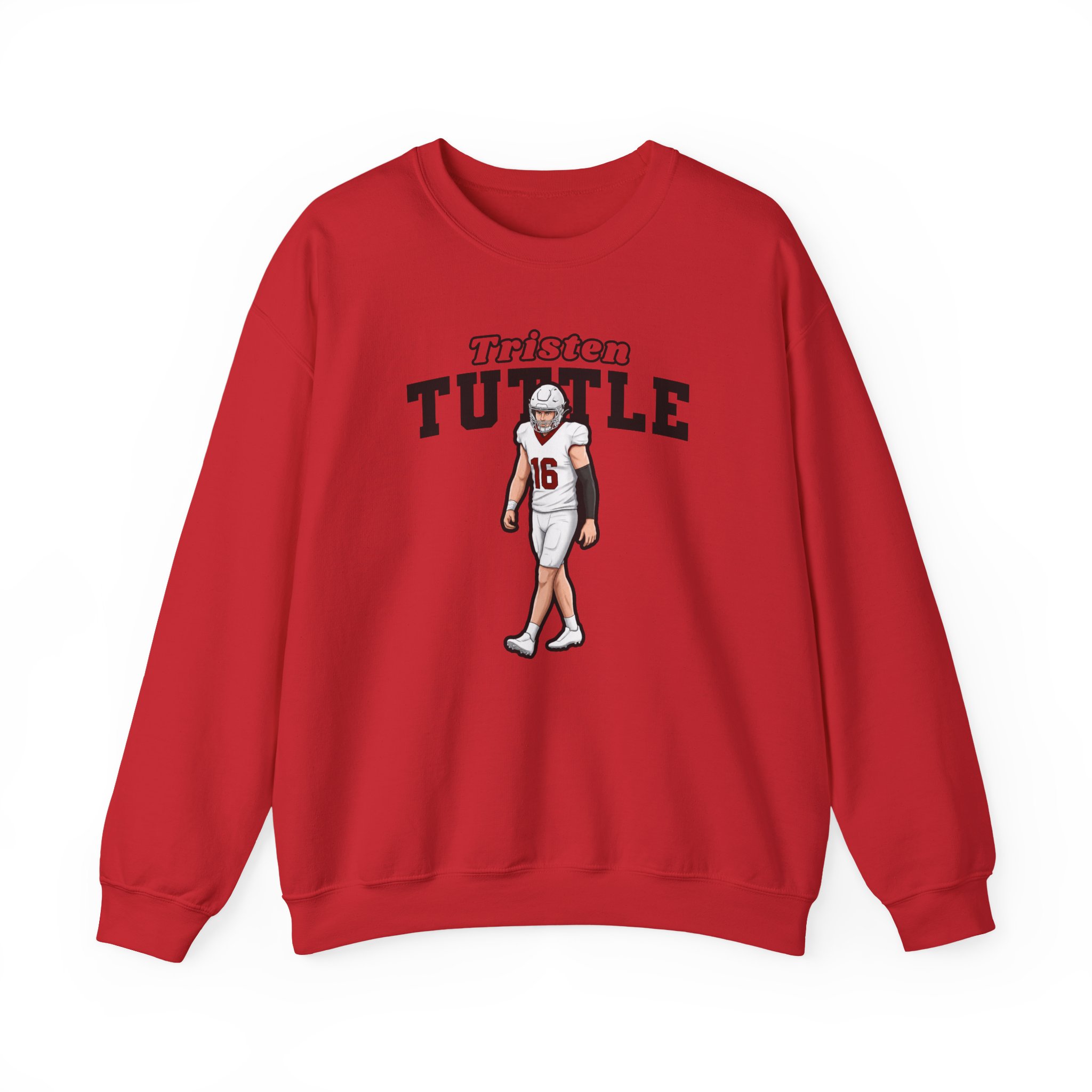 Crewneck Sweatshirt — character_name_arch in Red