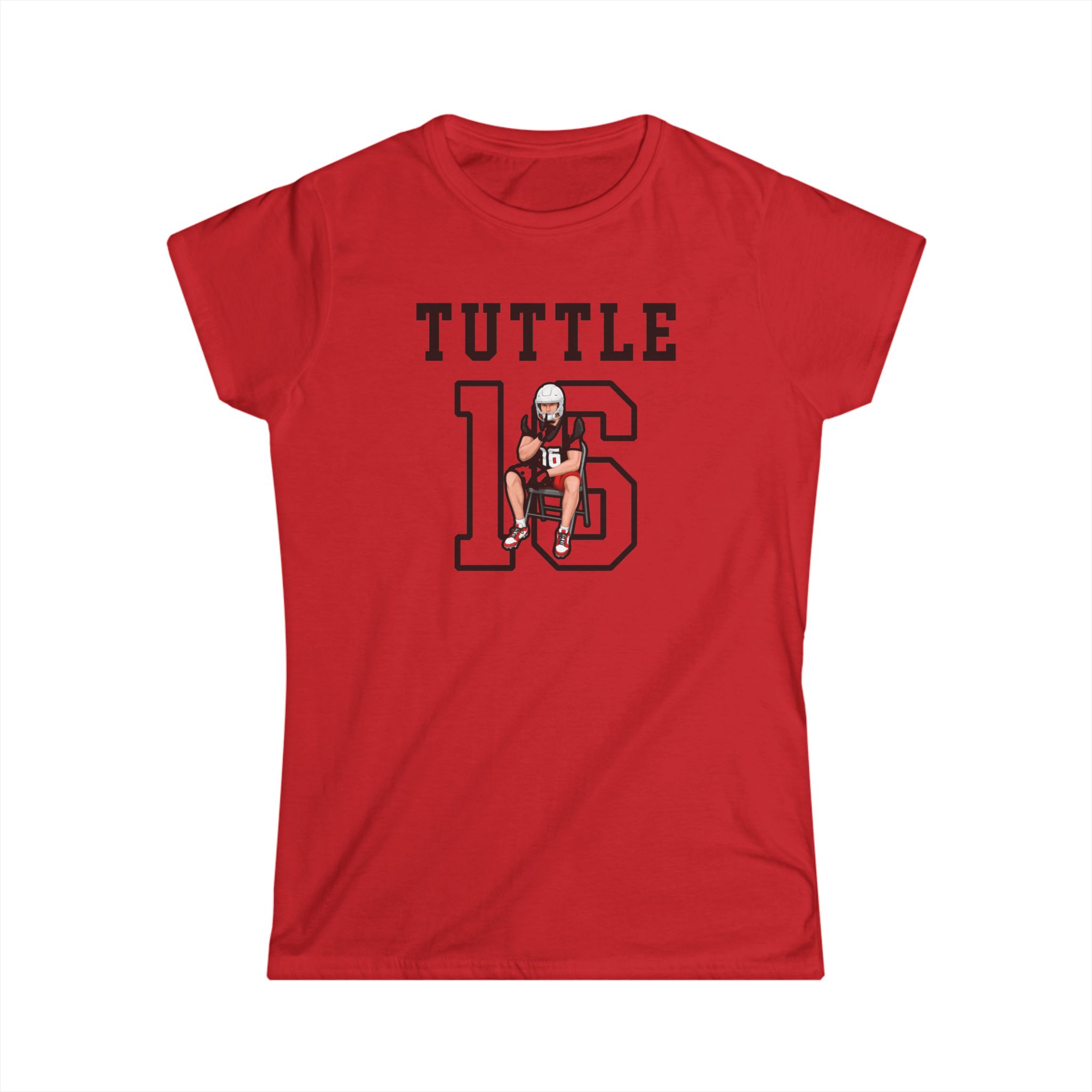 Women's Softstyle Tee — character_shirsey in Red