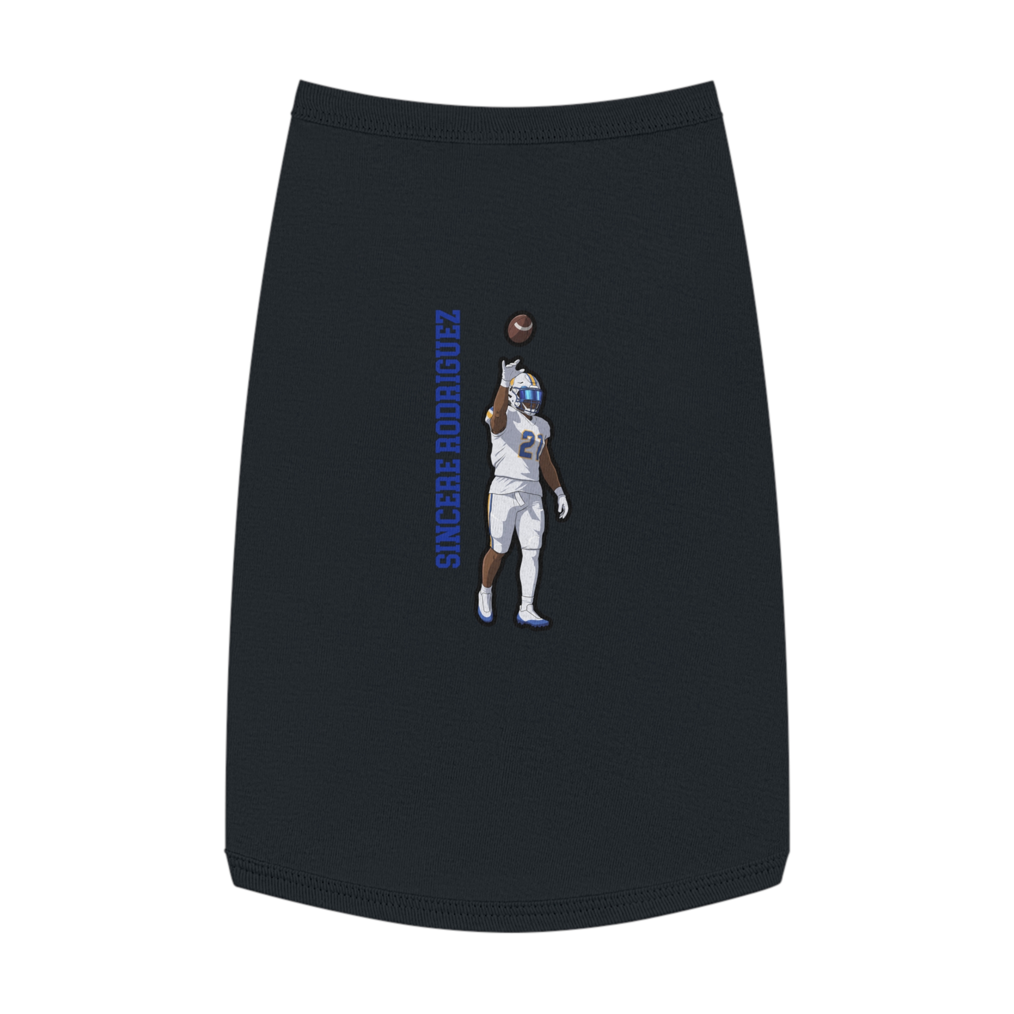 Pet Tank Top — character_name_vertical in Black