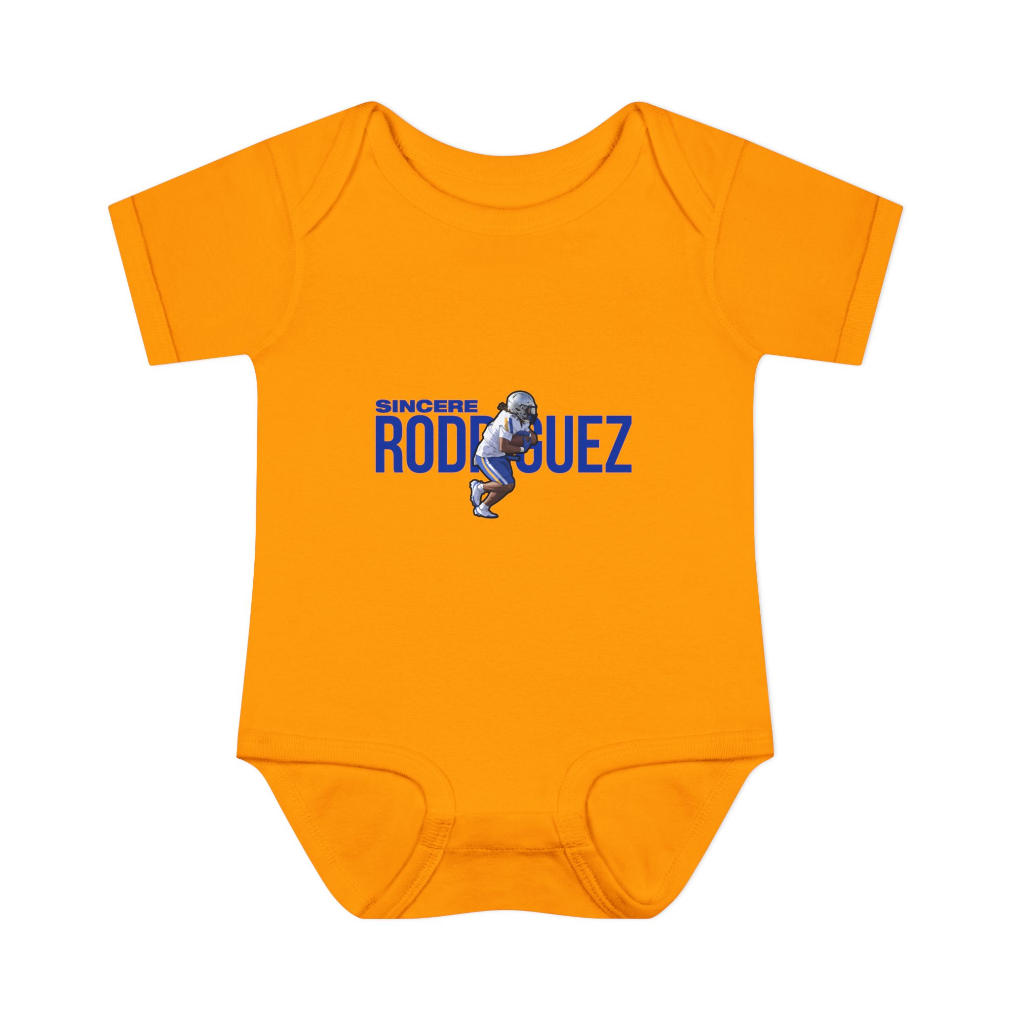 Baby Onesie — character_player_name in Gold