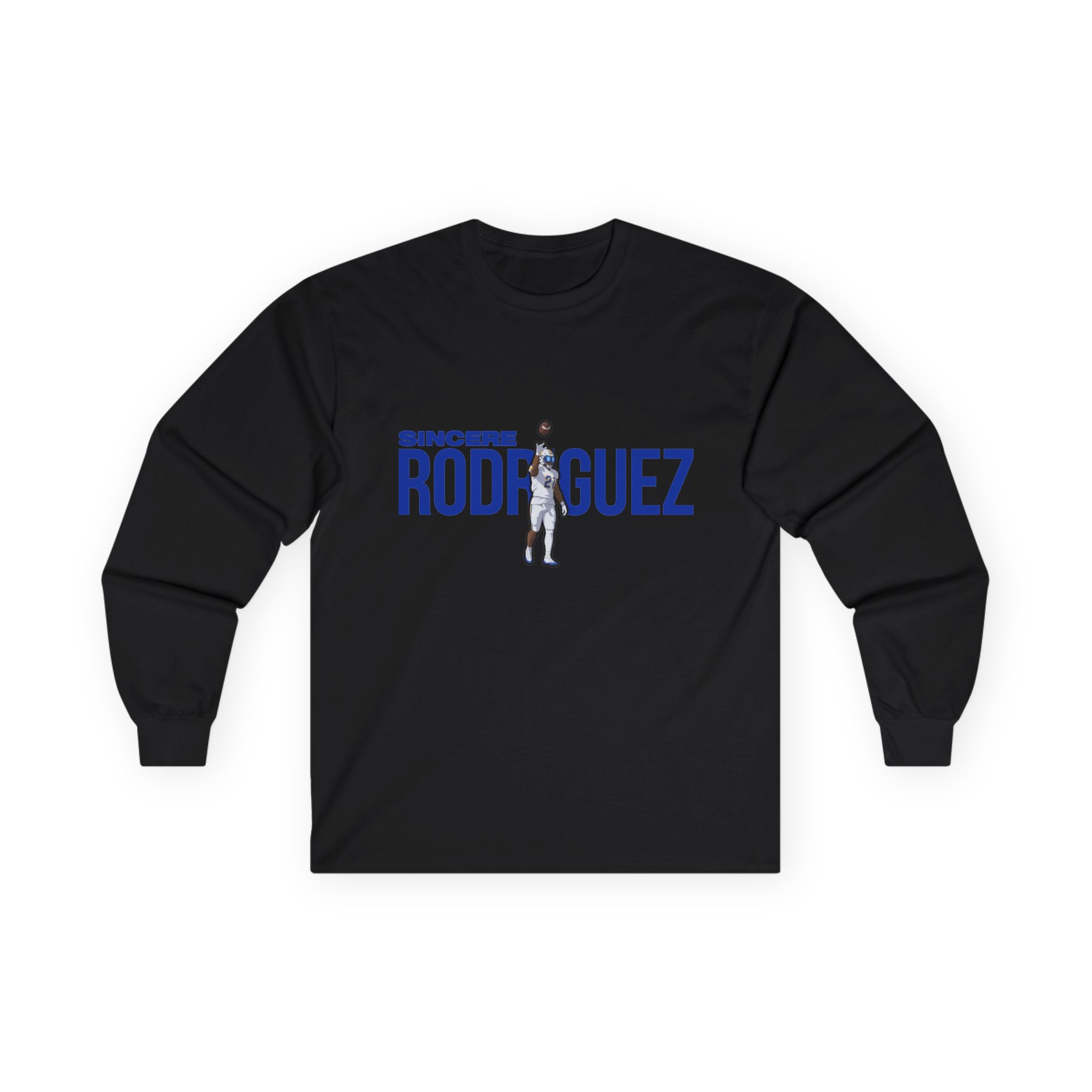 Long Sleeve Tee — character_player_name in Black