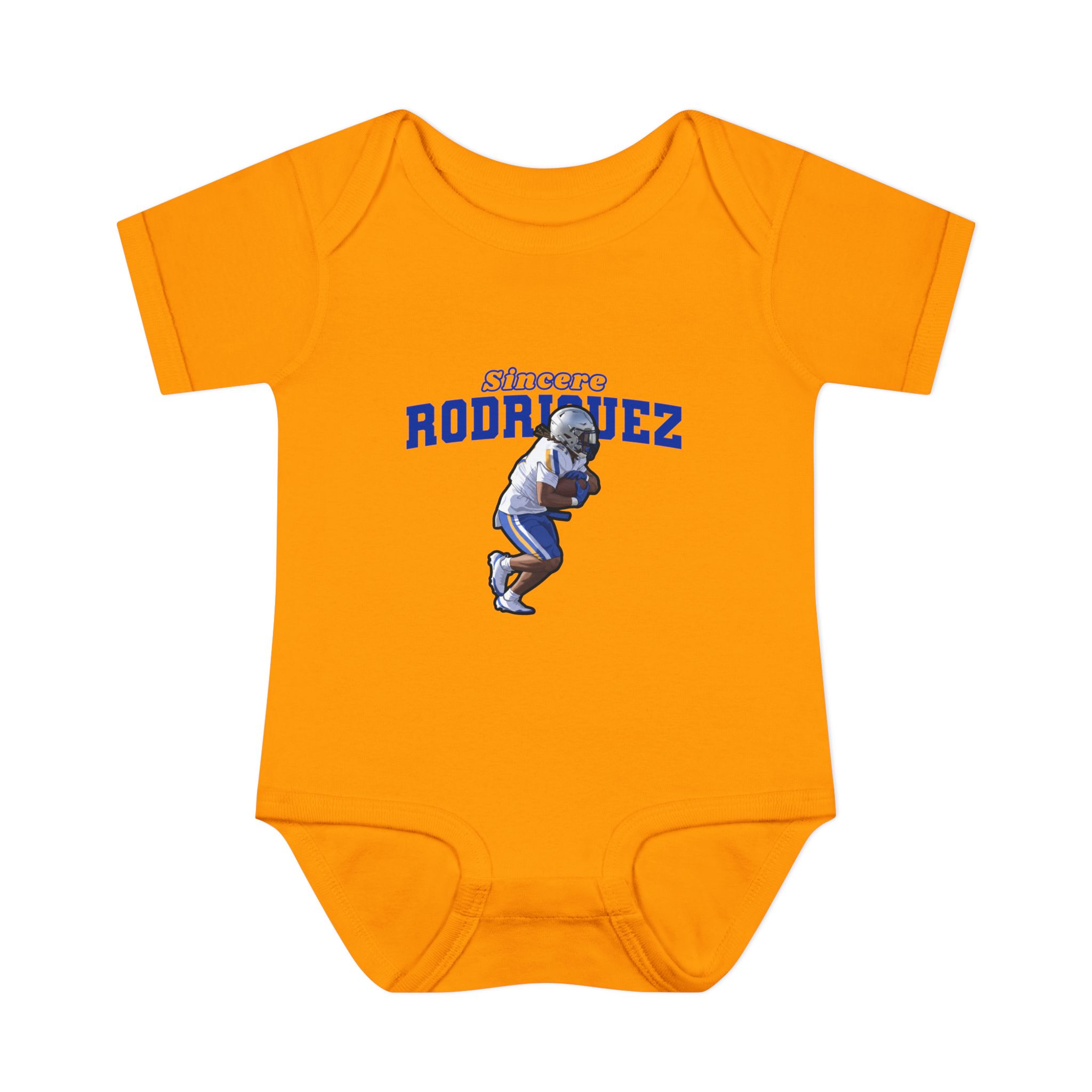 Baby Onesie — character_name_arch in Gold