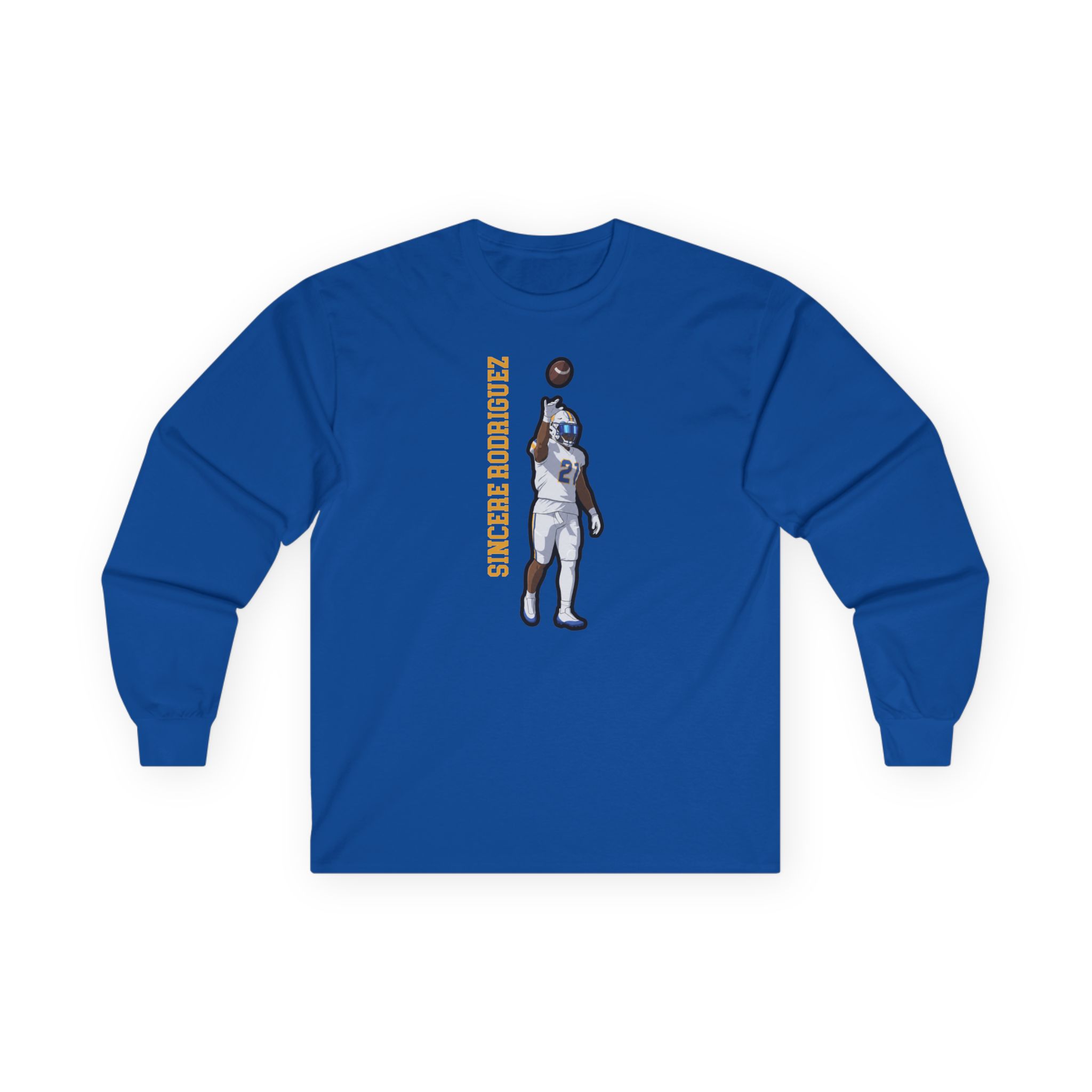Long Sleeve Tee — character_name_vertical in Royal