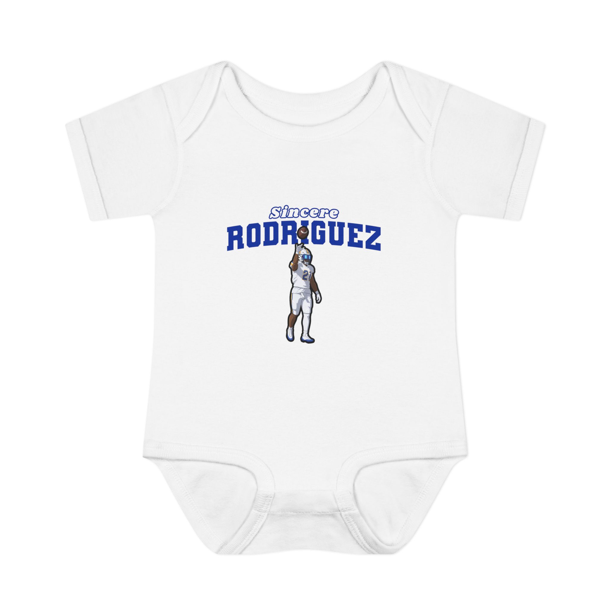 Baby Onesie — character_name_arch in White