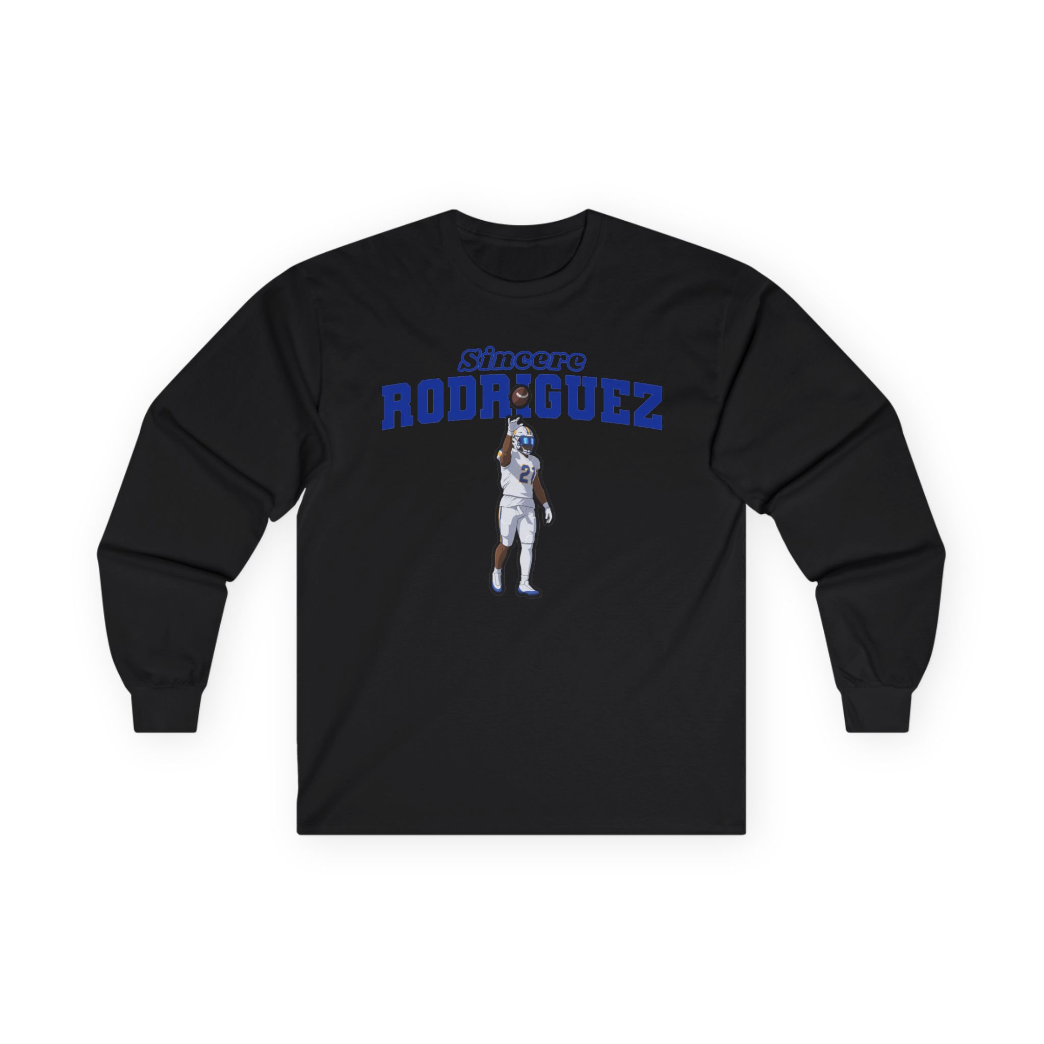 Long Sleeve Tee — character_name_arch in Black