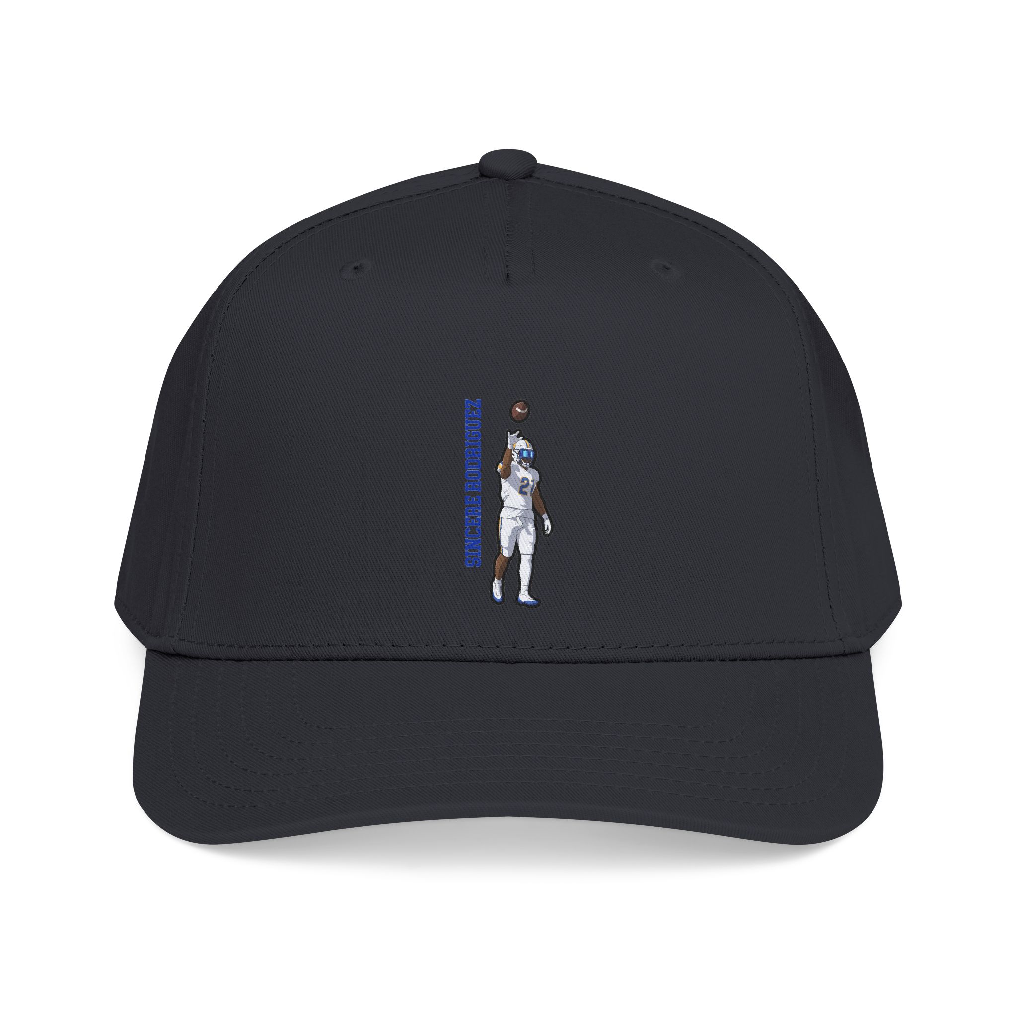 Baseball Cap — character_name_vertical in Black