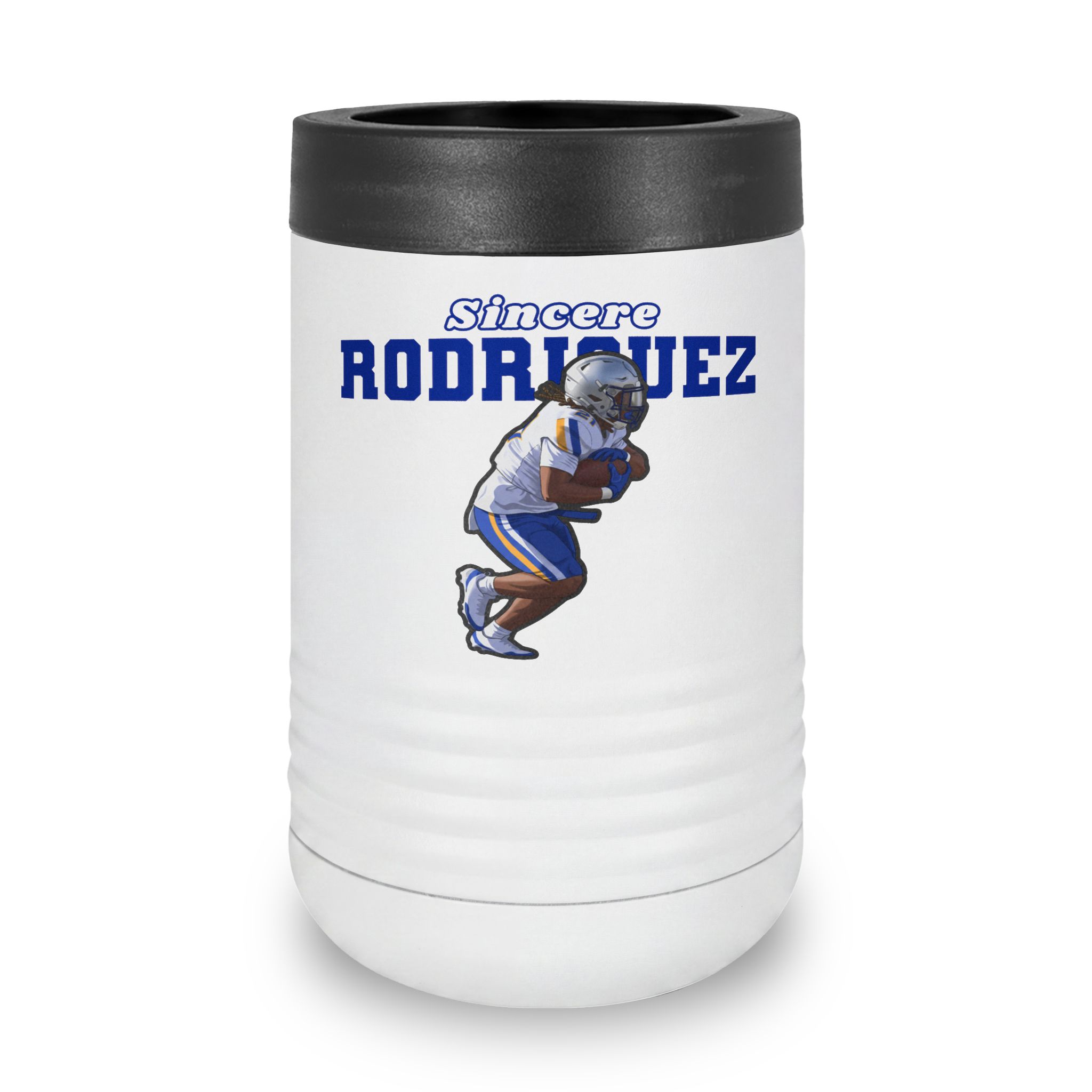 Stainless Can Cooler — character_name_arch in White