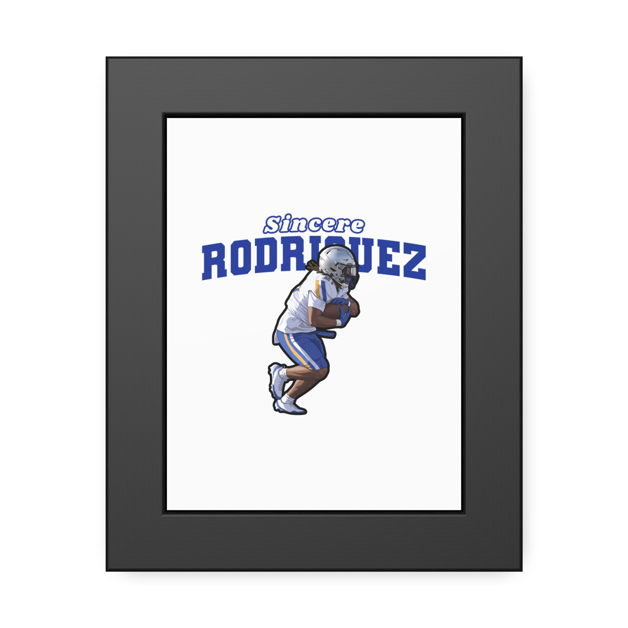 Framed Poster — character_name_arch in Black