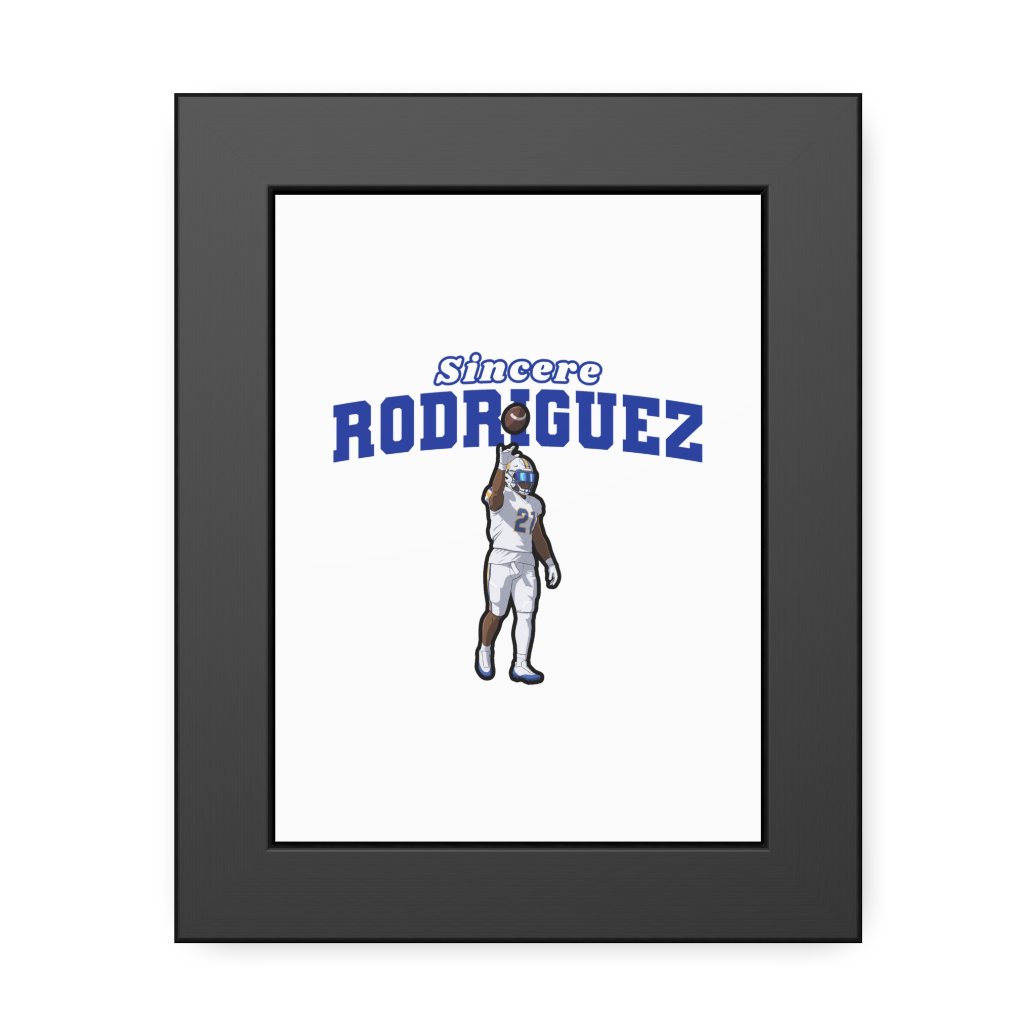 Framed Poster — character_name_arch in Black