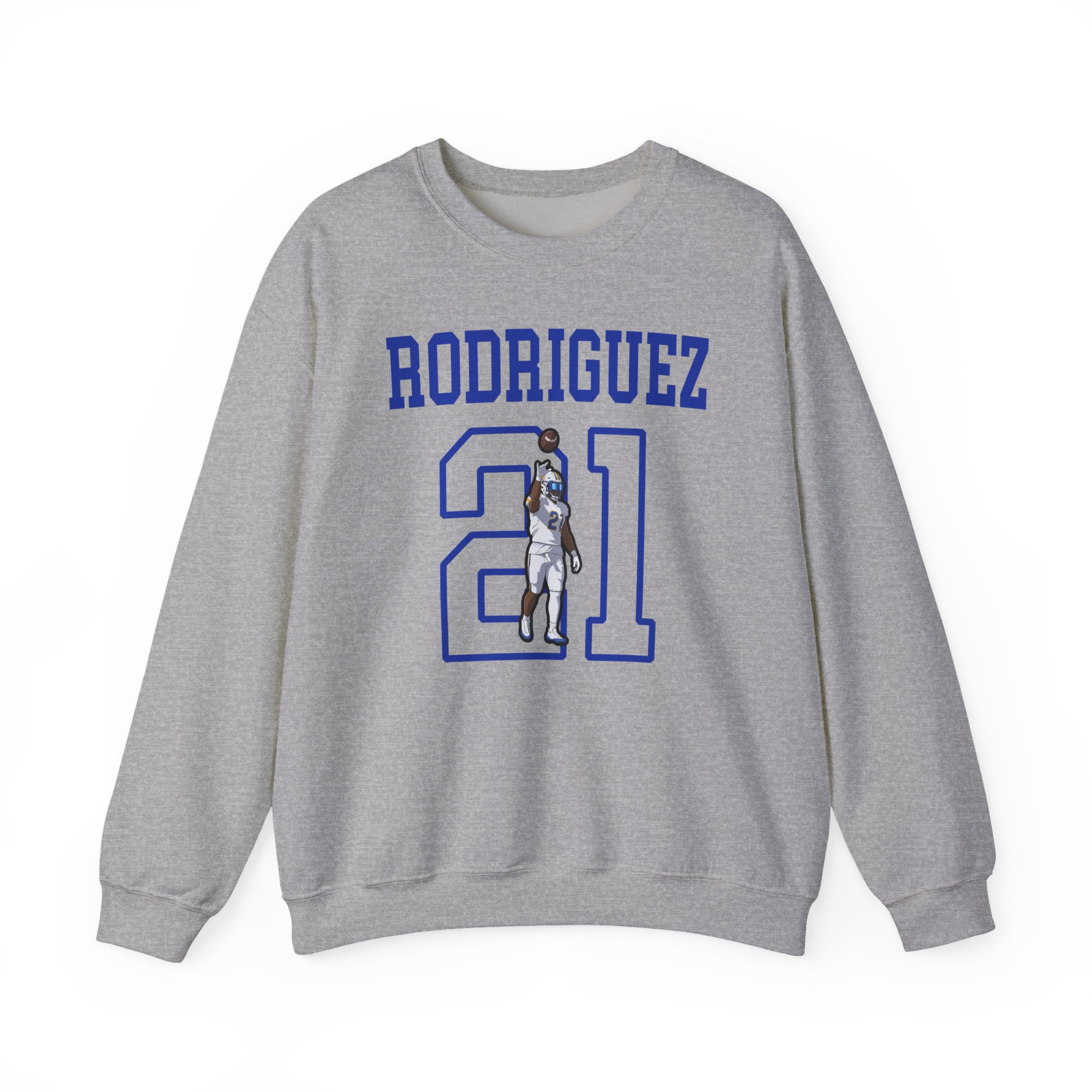 Crewneck Sweatshirt — character_shirsey in Grey