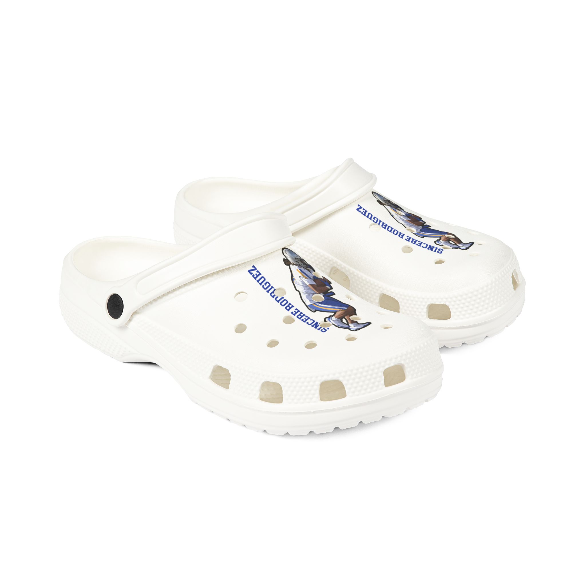 Rubber Clogs — character_name_vertical in White