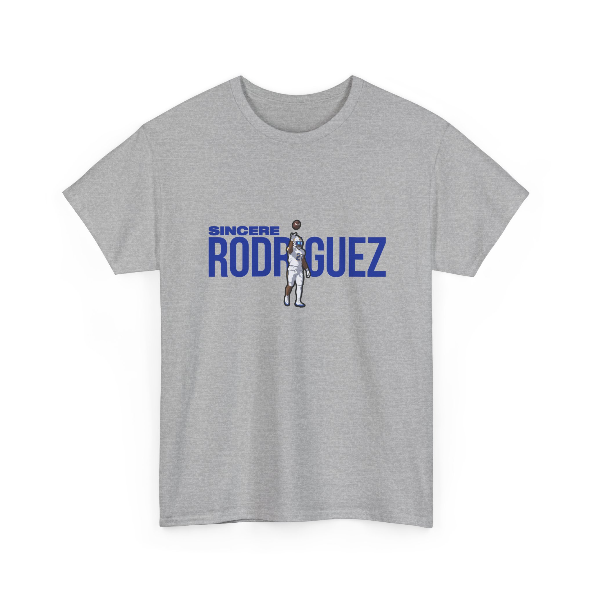 Tee — character_player_name in Grey