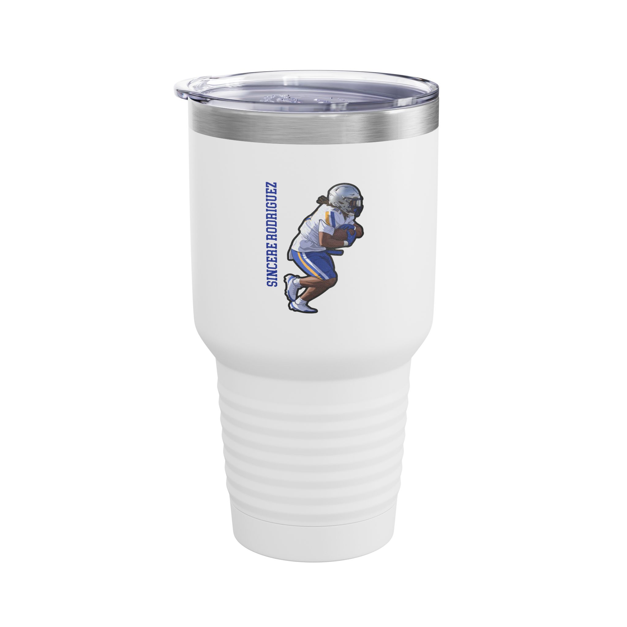 30oz Tumbler — character_name_vertical in White