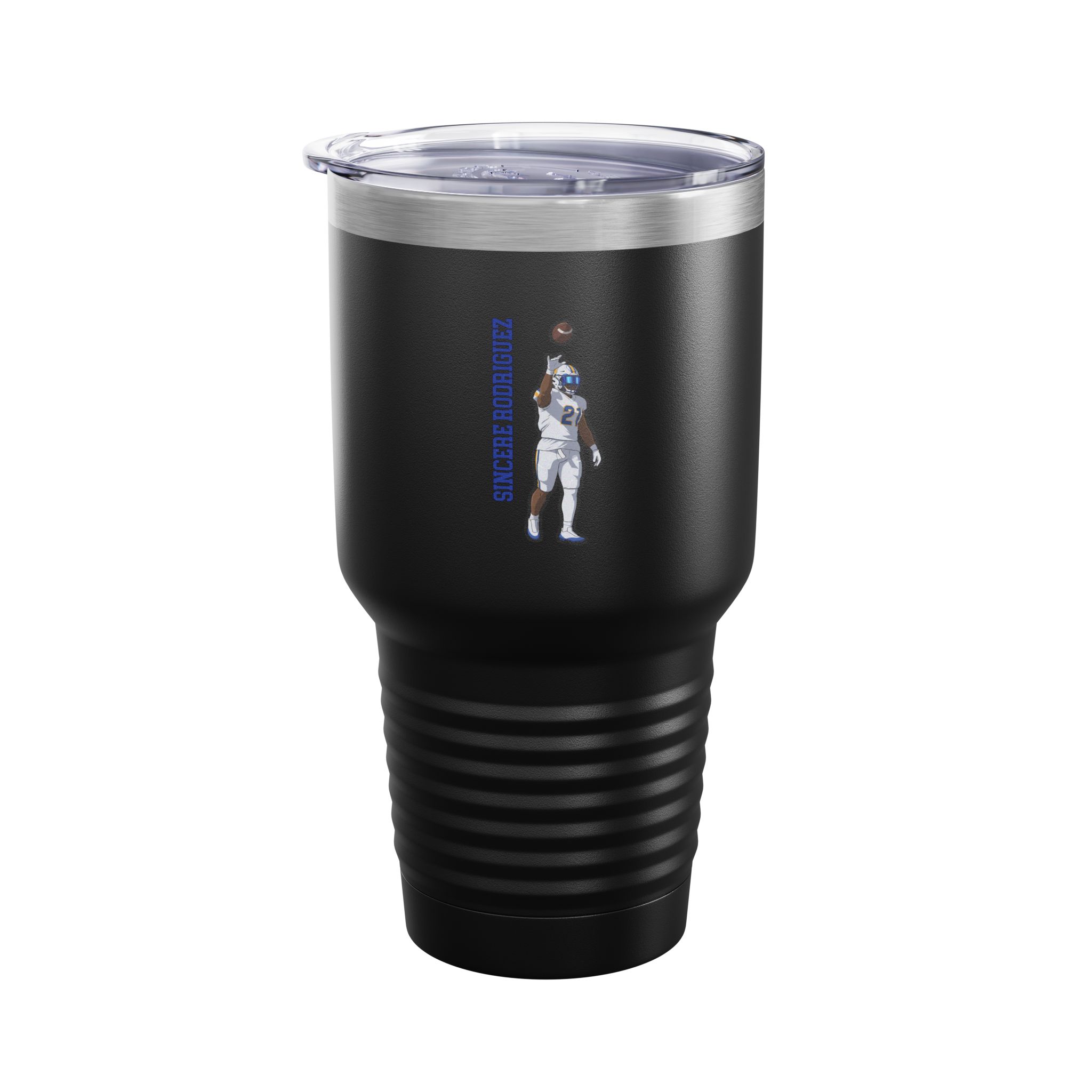 30oz Tumbler — character_name_vertical in Black