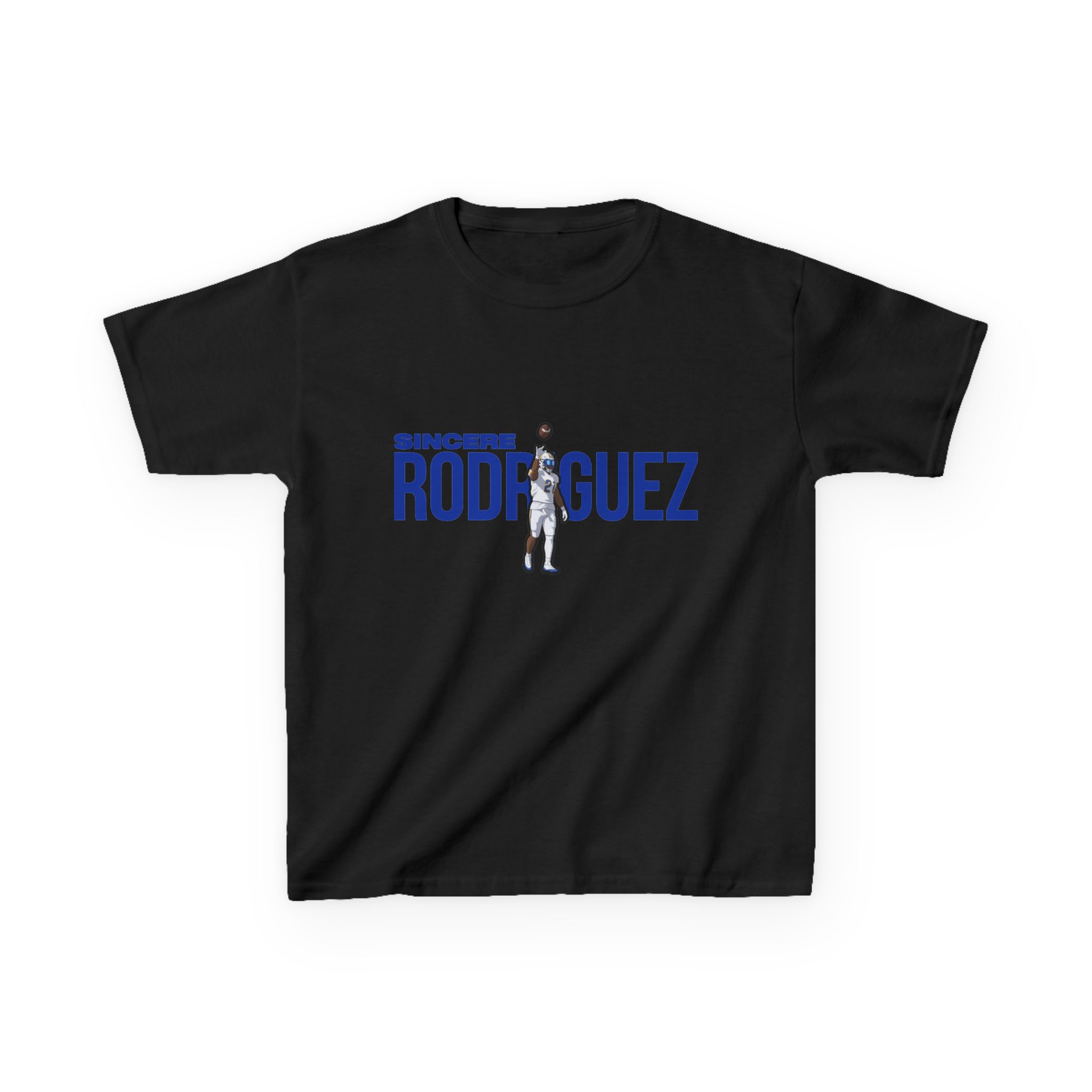 Youth Tee — character_player_name in Black