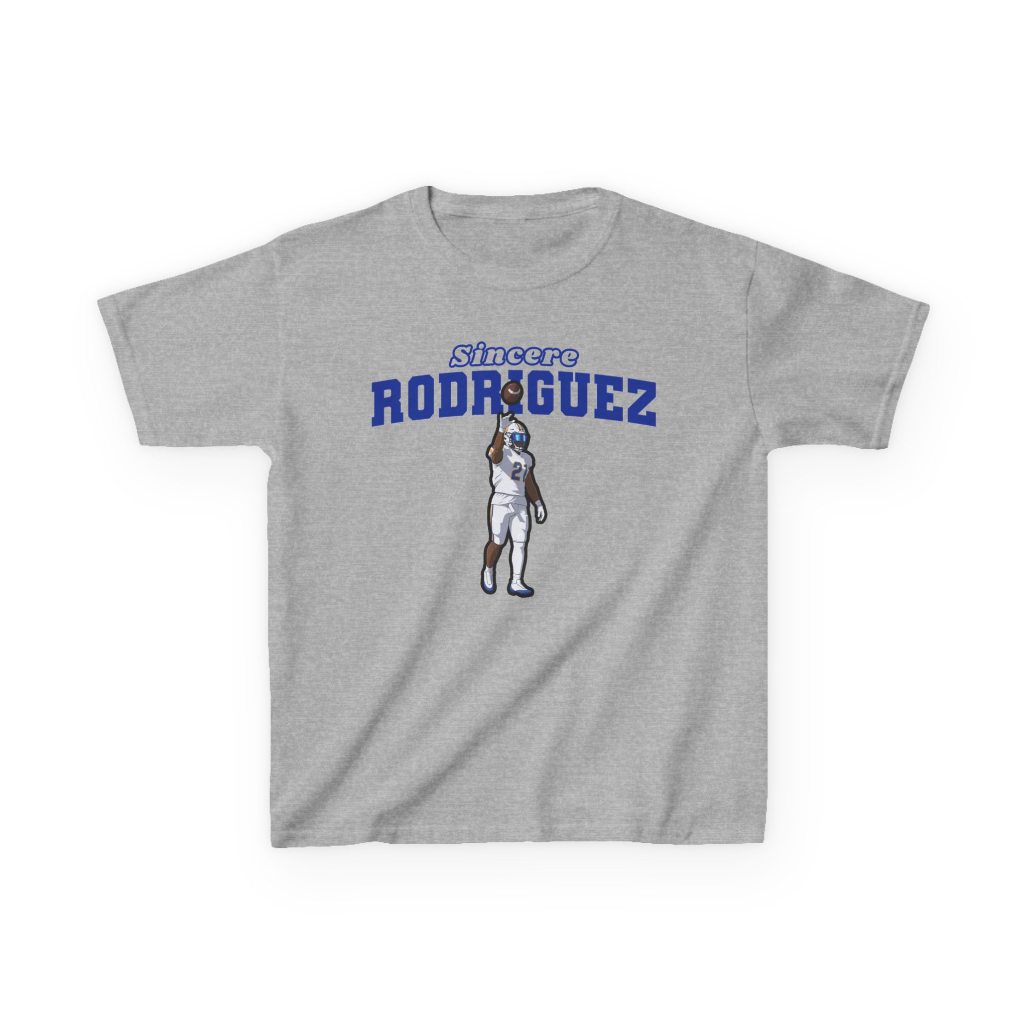 Youth Tee — character_name_arch in Grey