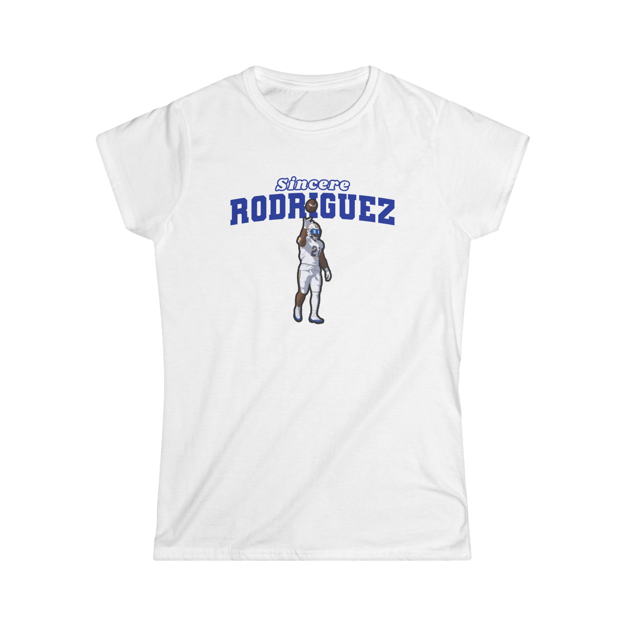 Women's Softstyle Tee — character_name_arch in White