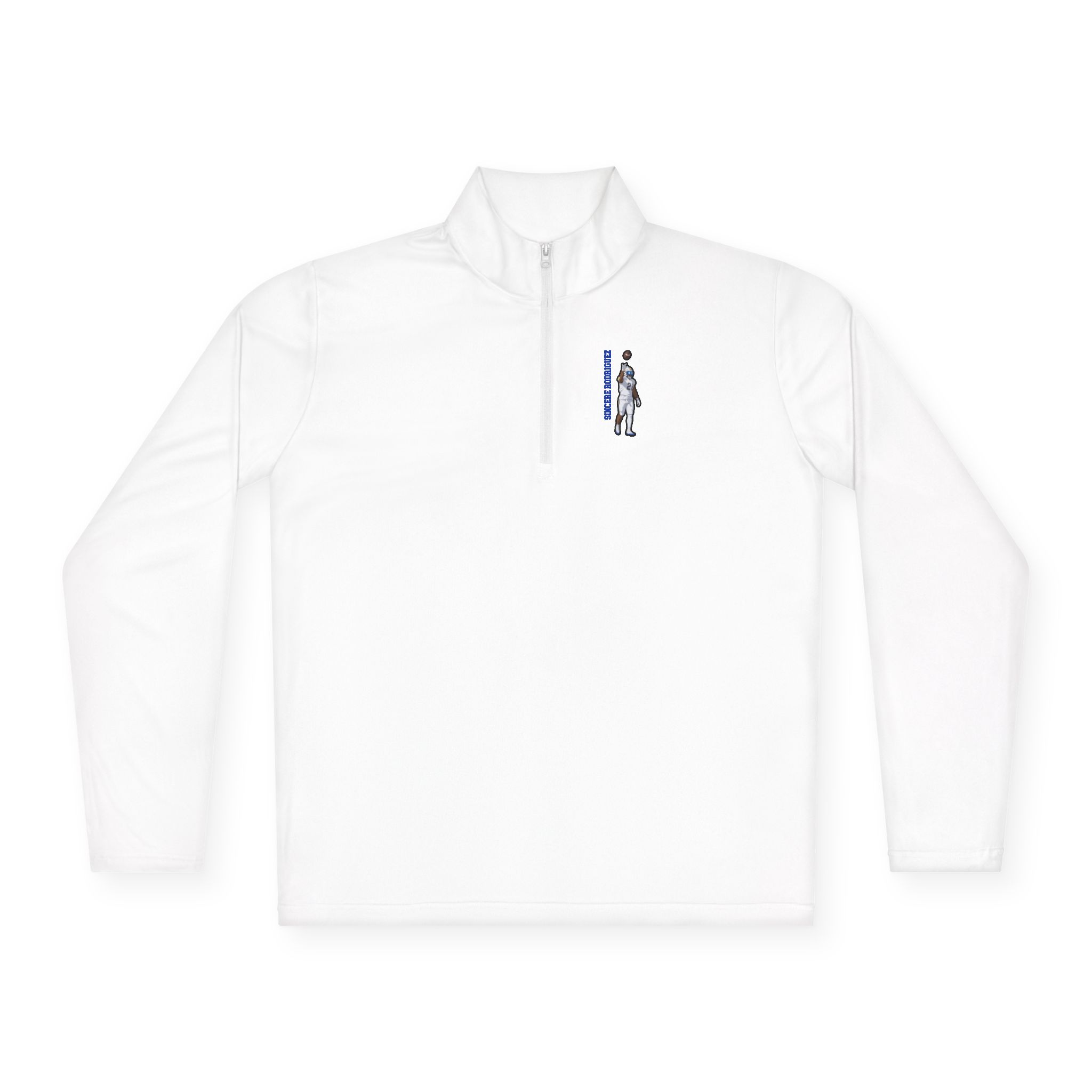 Q-Zip Pullover — character_name_vertical in White