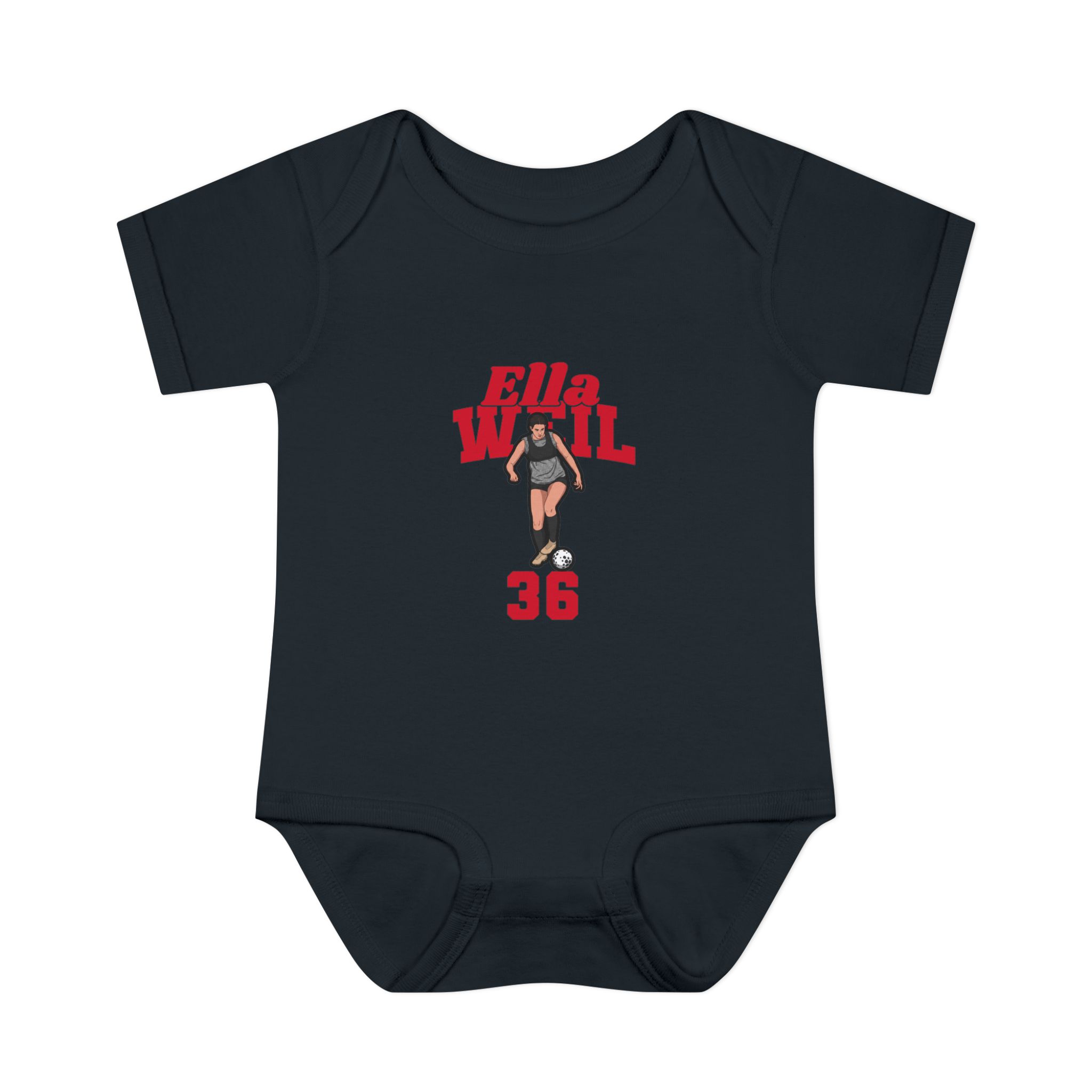 Baby Onesie — character_signature_arch in Black