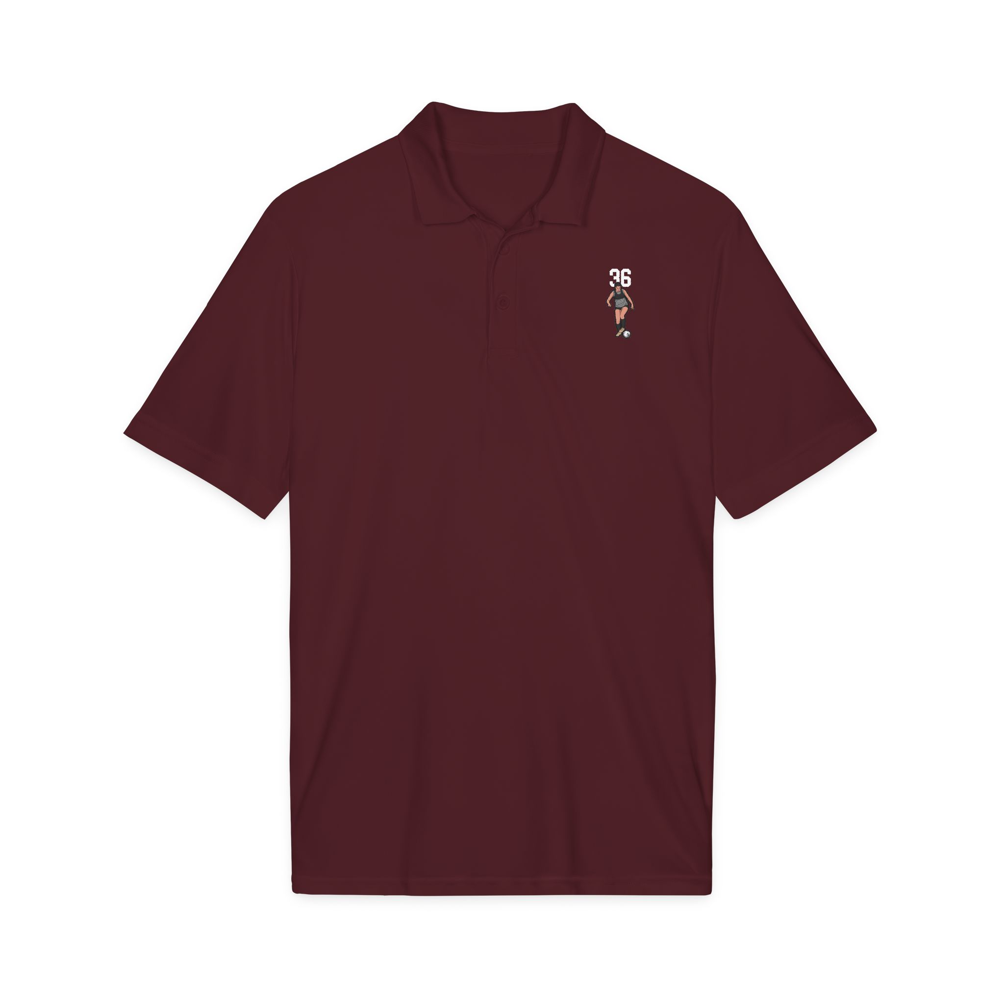 Polo — character_number_top in Maroon