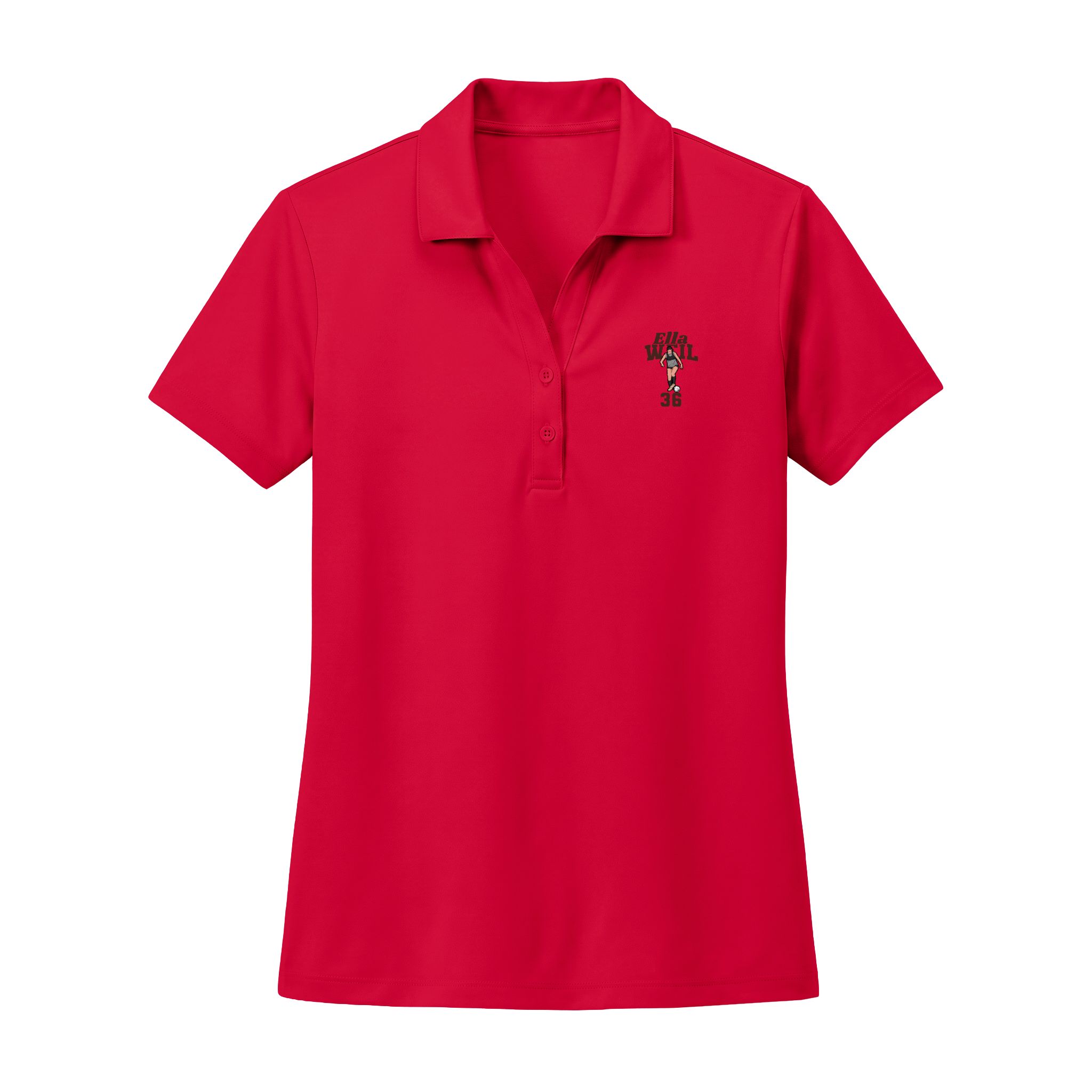 Women's Polo — character_signature_arch in Red