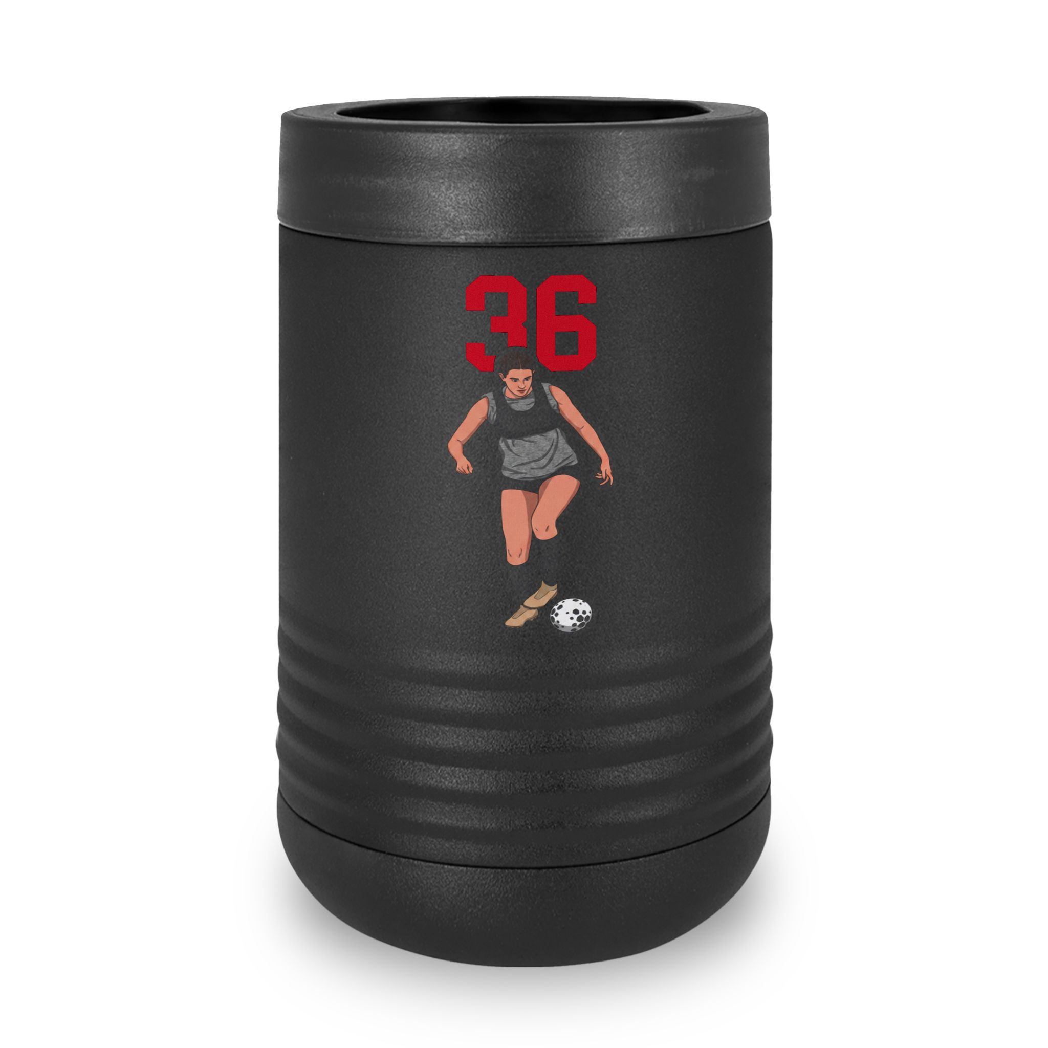 Stainless Can Cooler — character_number_top in Black