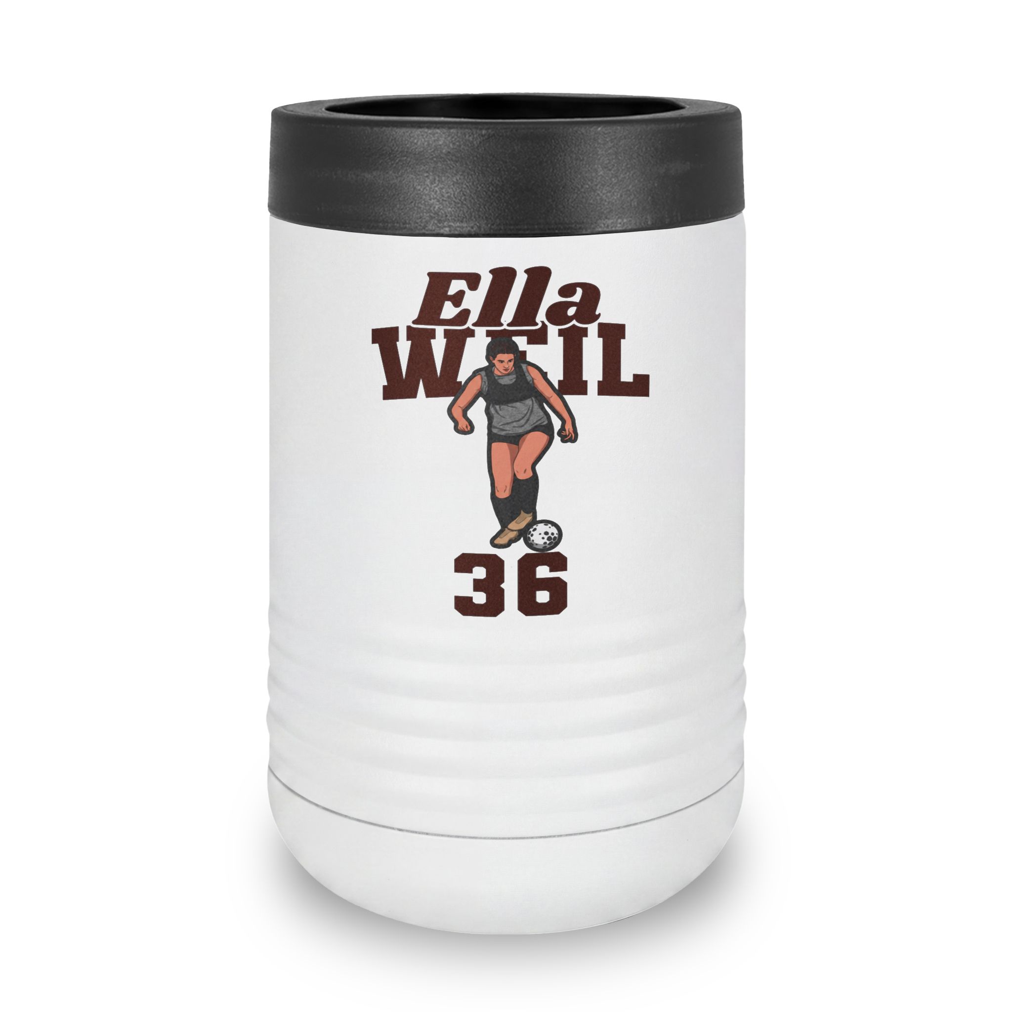 Stainless Can Cooler — character_signature_arch in White