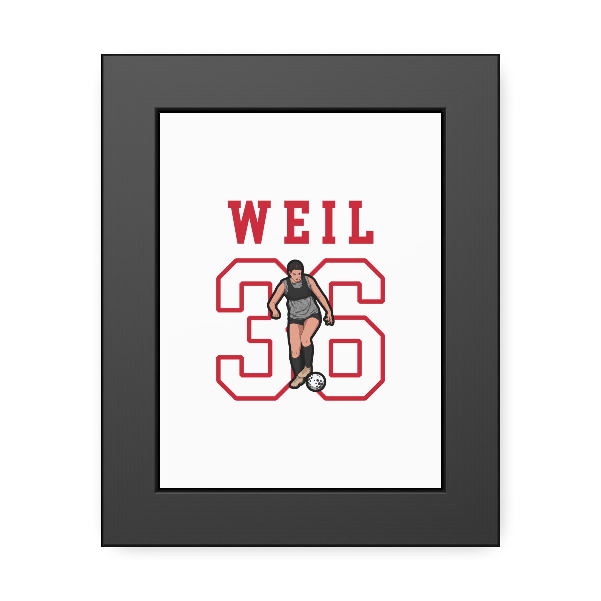 Framed Poster — character_shirsey in Black