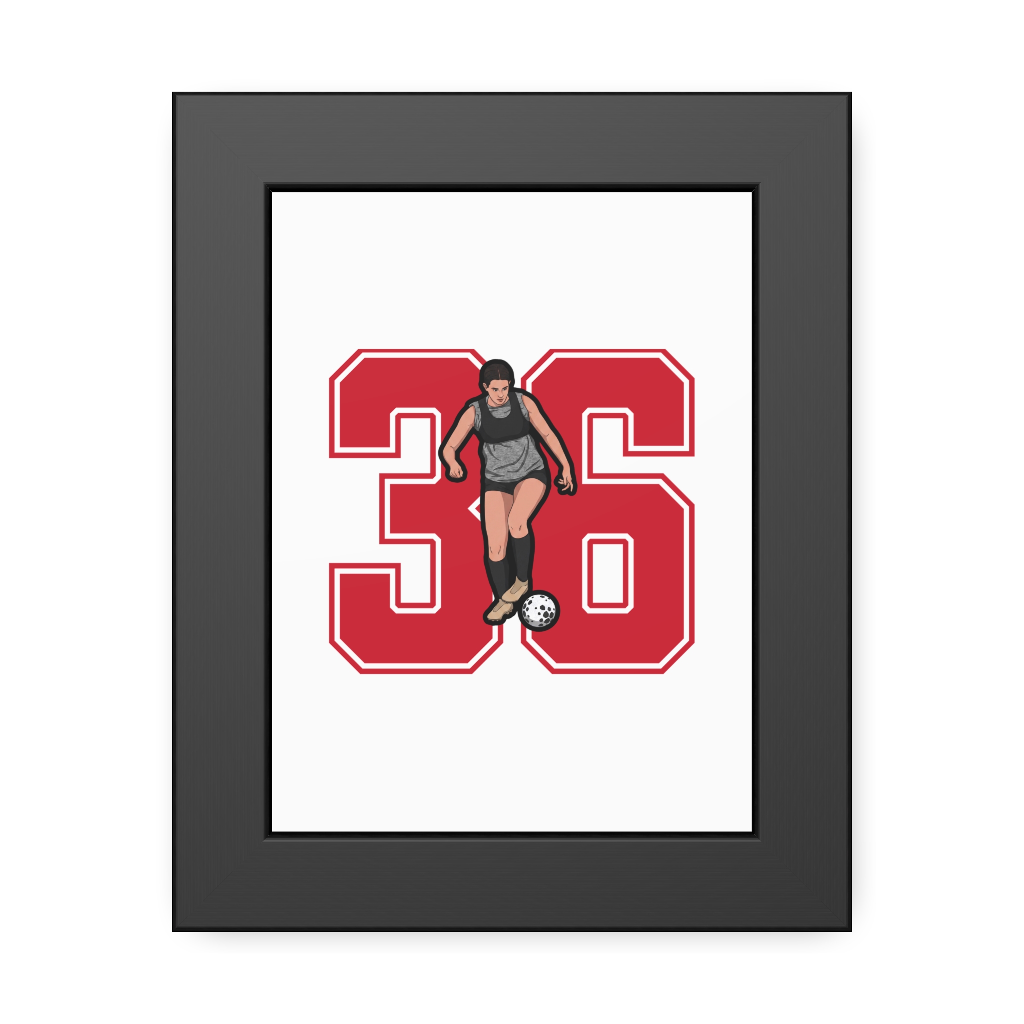 Framed Poster — character_number in Black