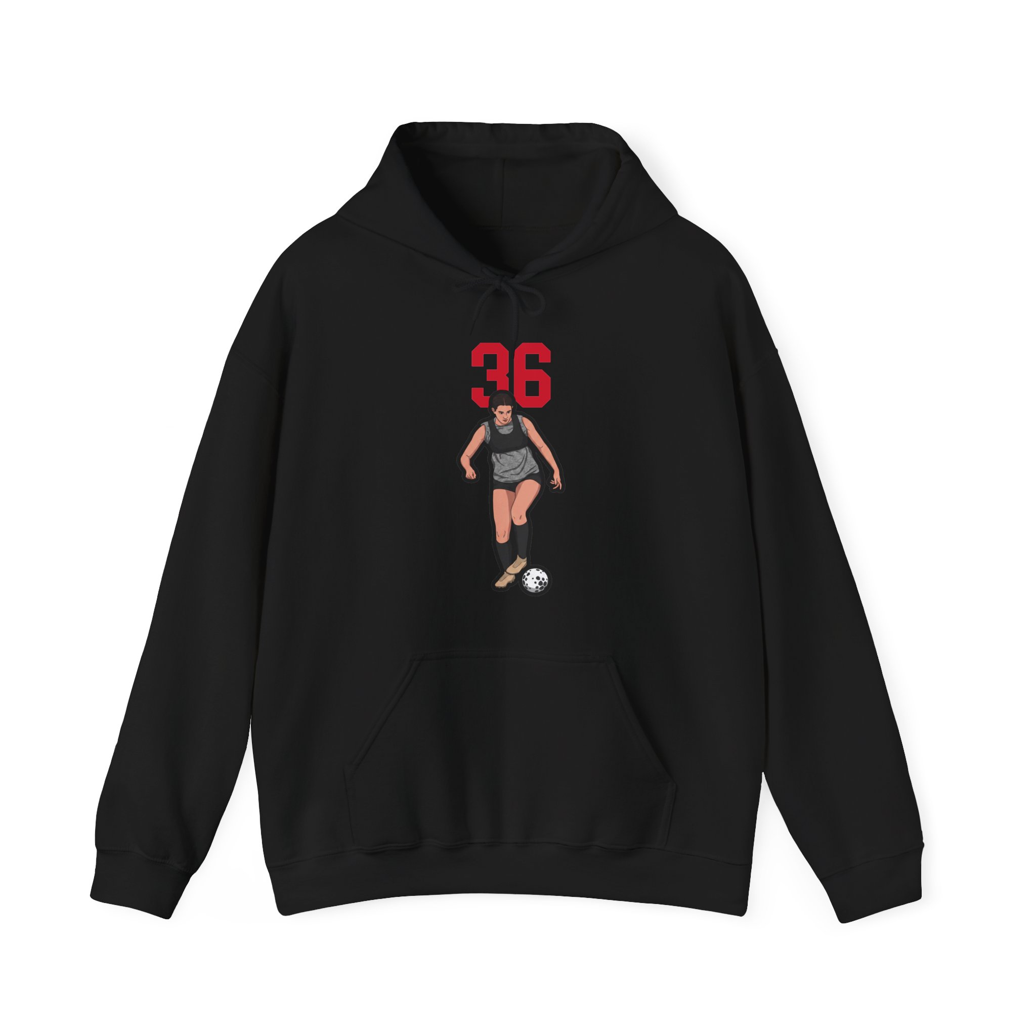 Hoodie — character_number_top in Black