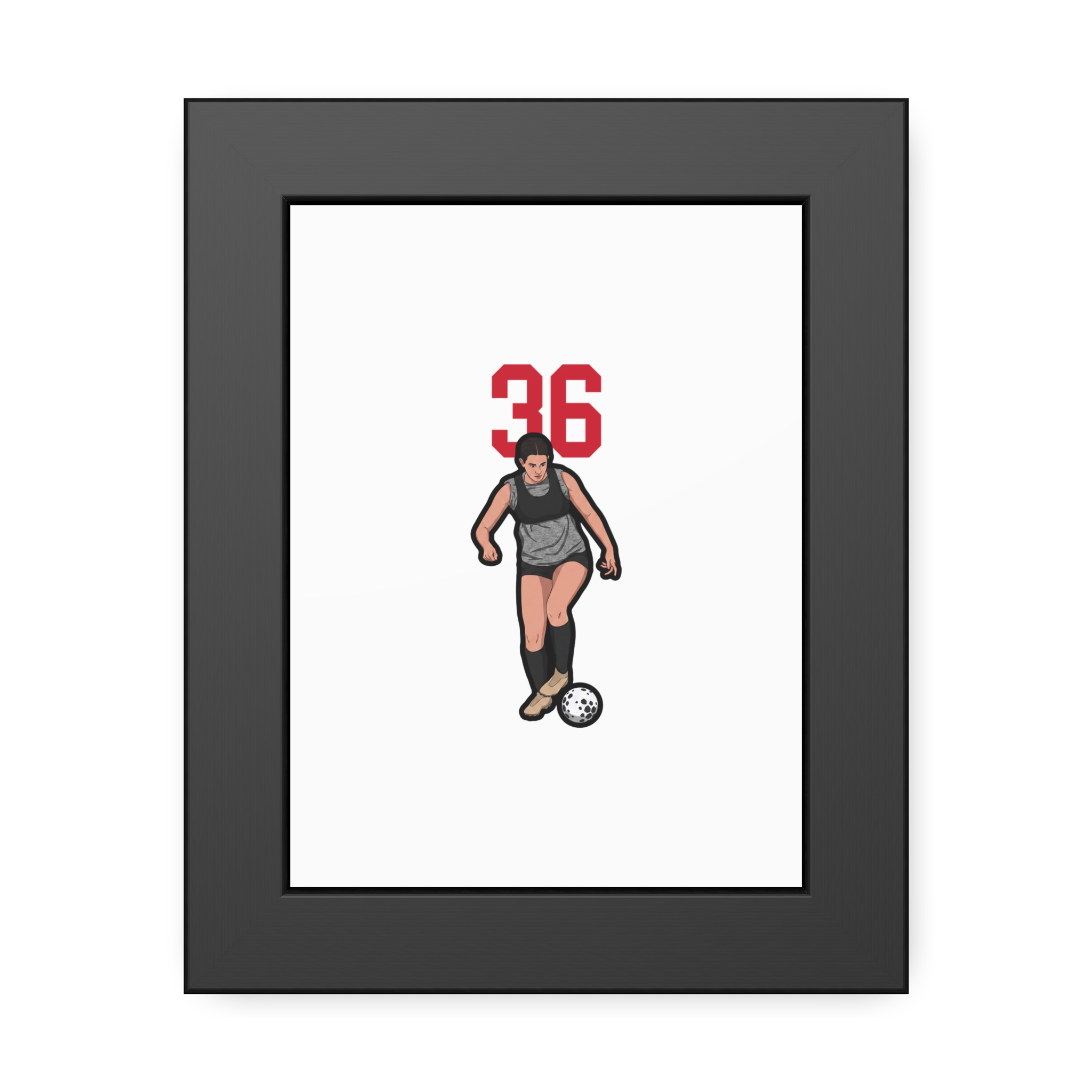 Framed Poster — character_number_top in Black