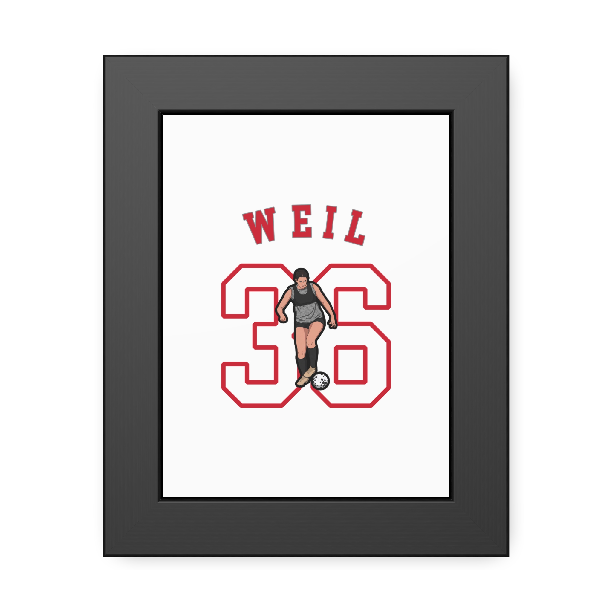 Framed Poster — character_shirsey_arch in Black