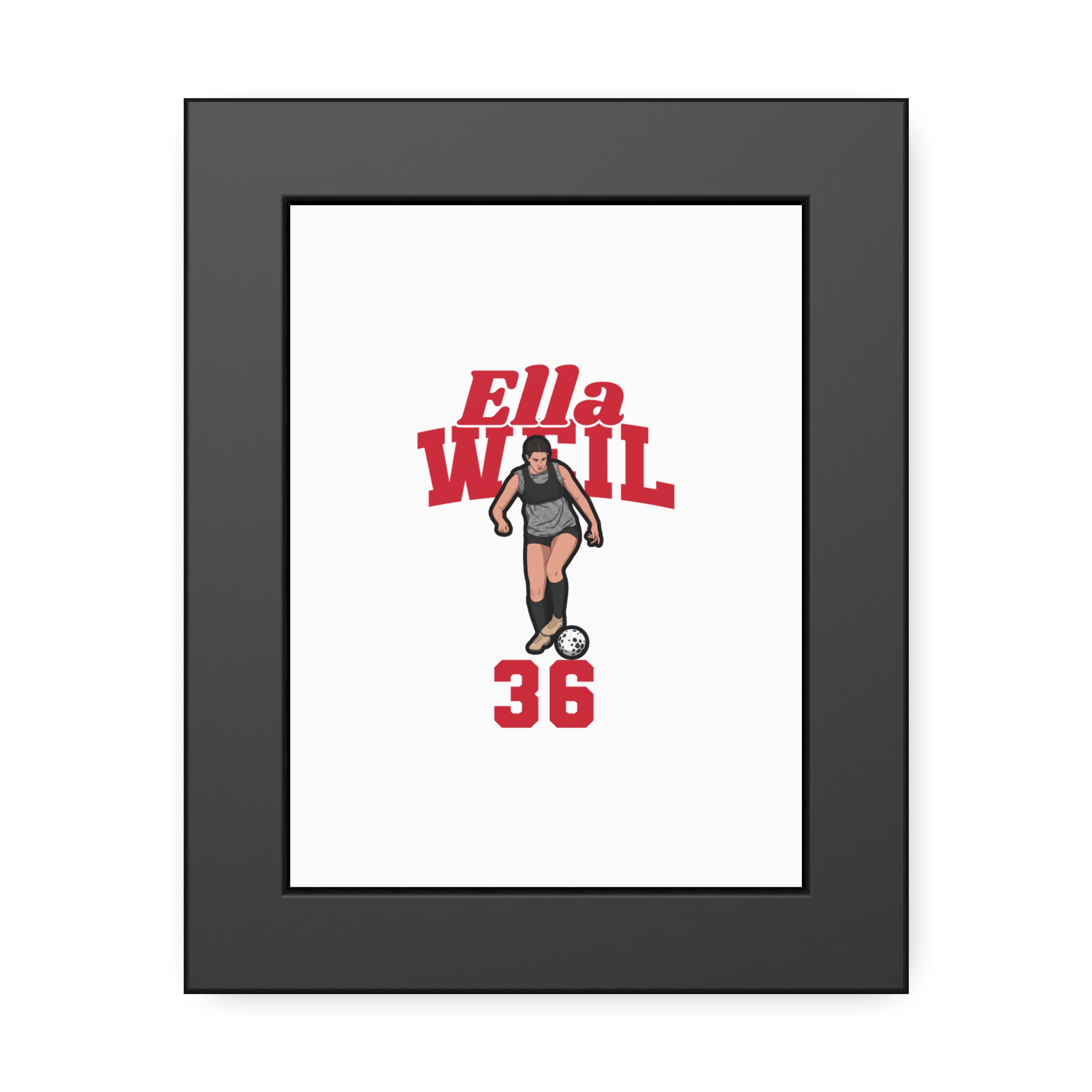 Framed Poster — character_signature_arch in Black