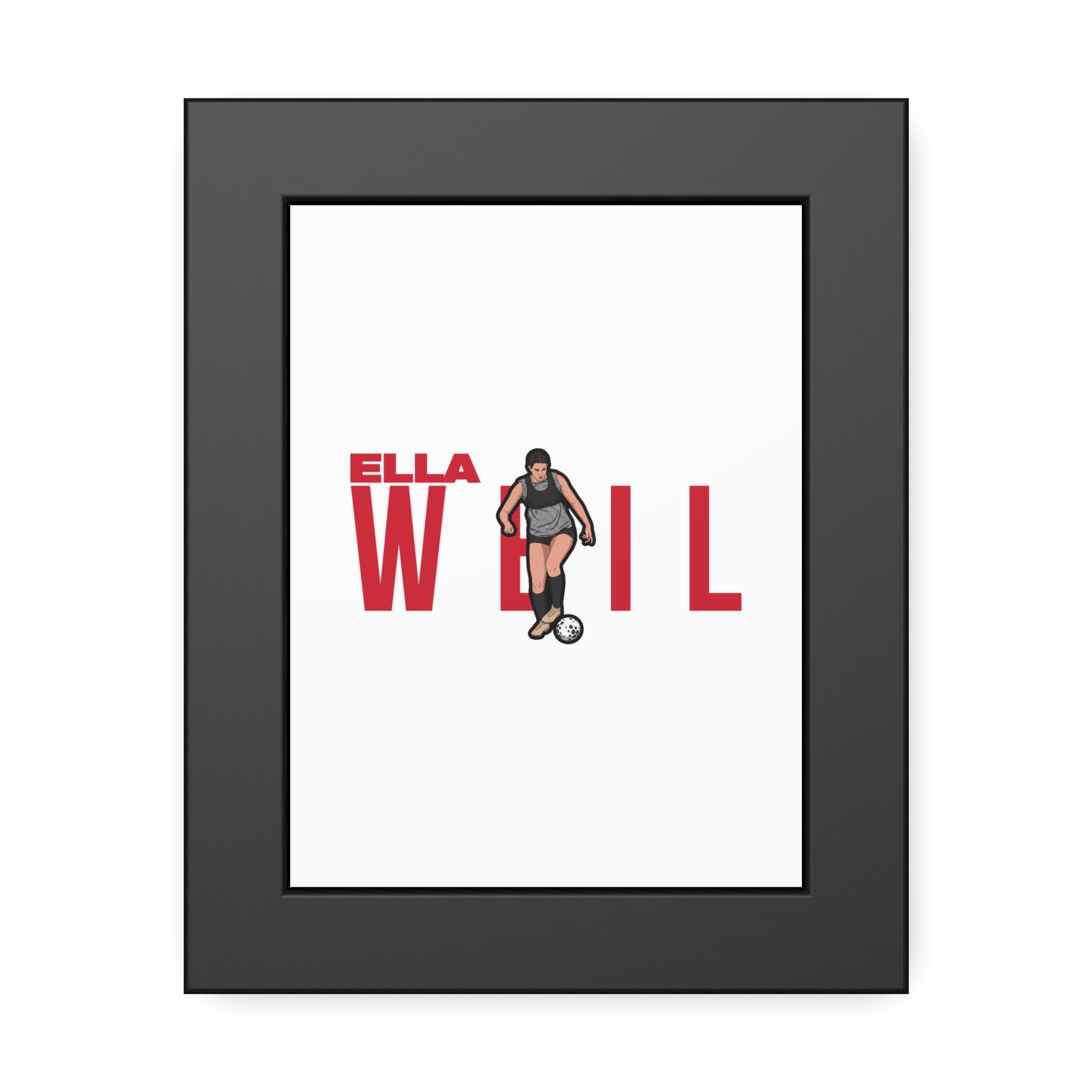 Framed Poster — character_player_name in Black