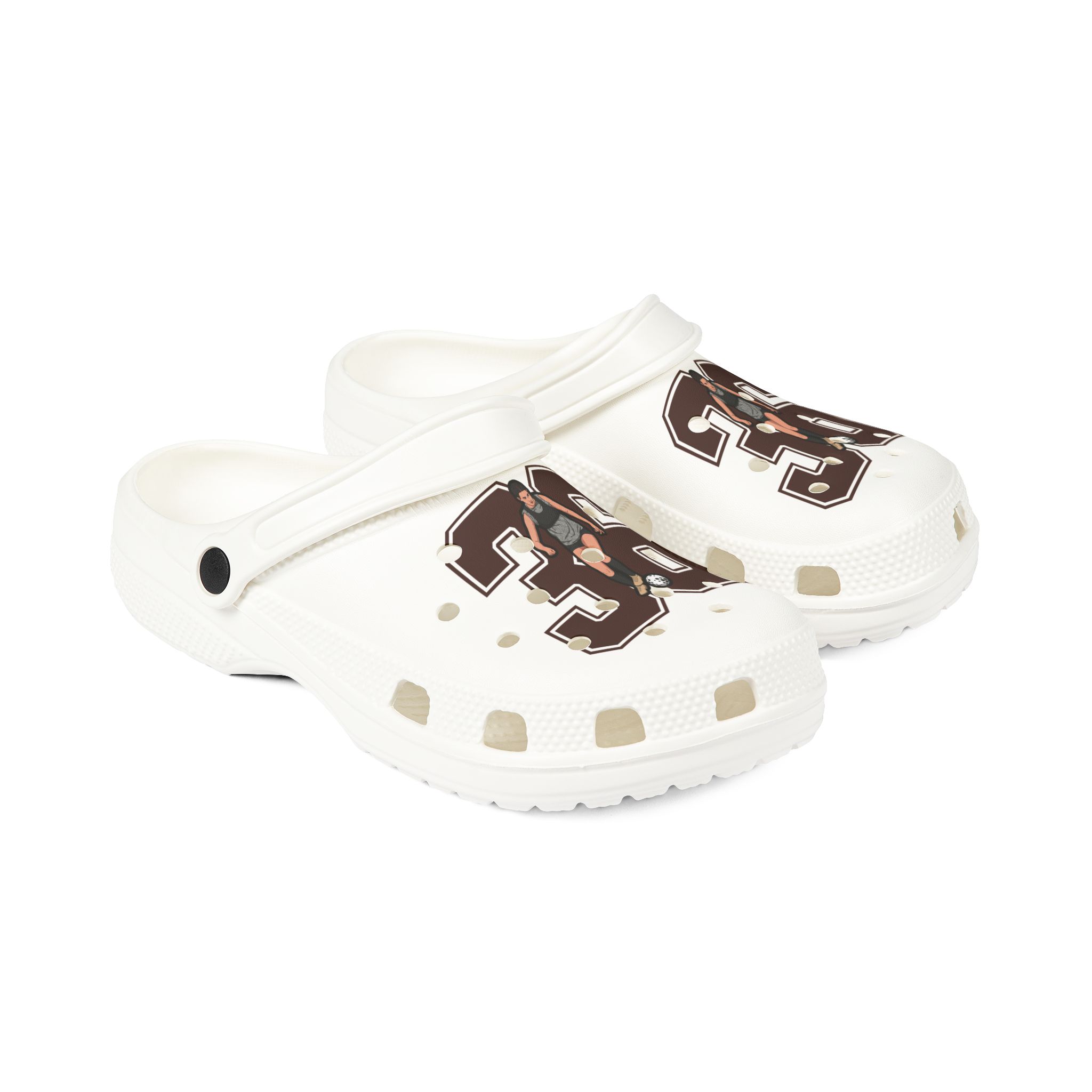 Rubber Clogs — character_number in White