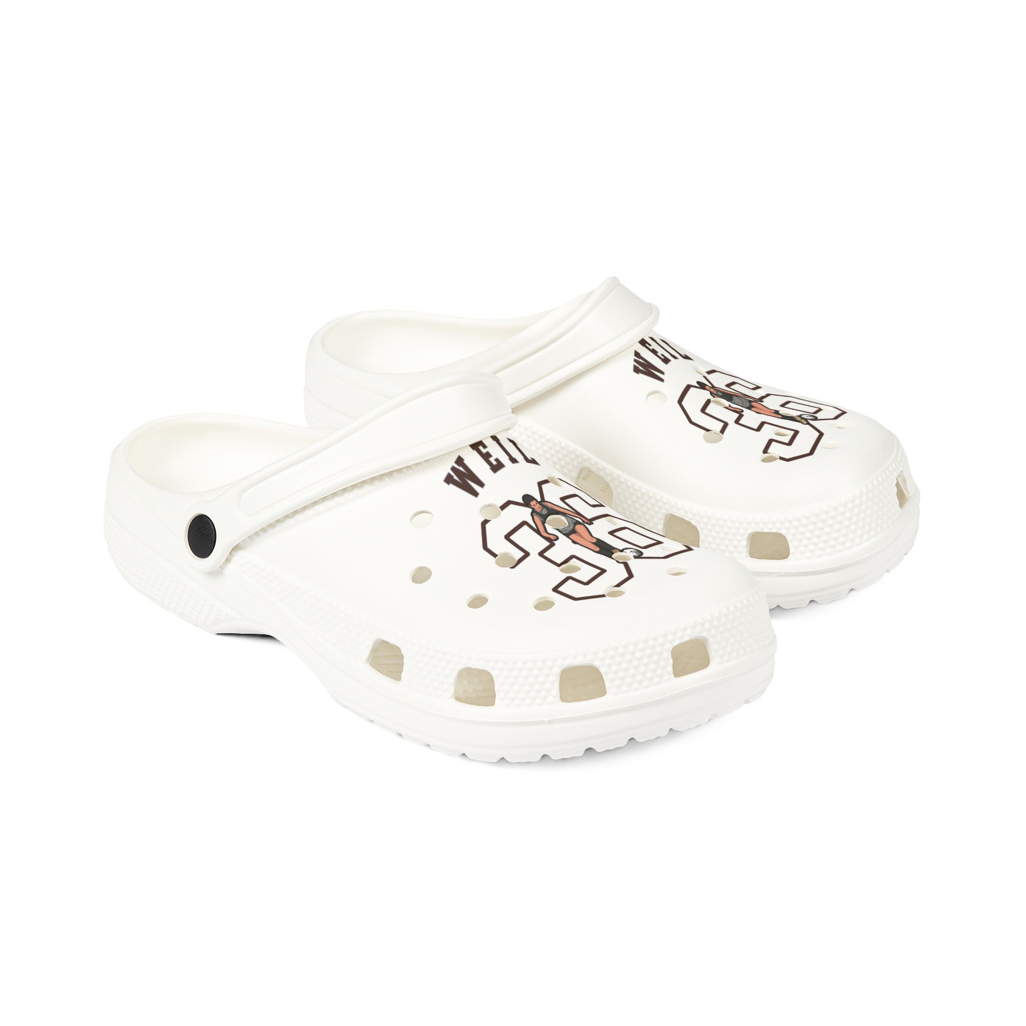 Rubber Clogs — character_shirsey_arch in White